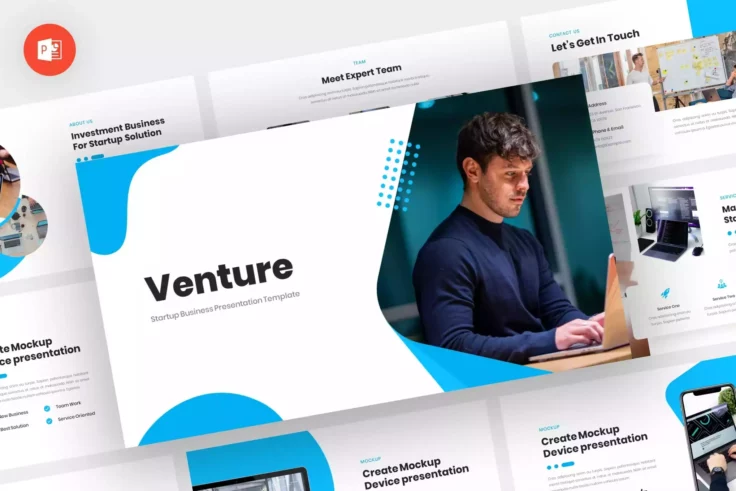 View Information about Venture Startup PowerPoint Template