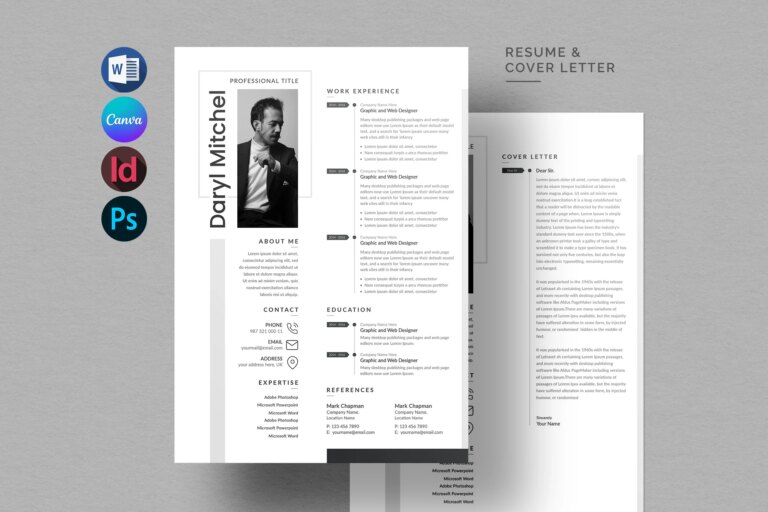 35 Best Minimal Resume Templates - Minimal Resume Cover Letter 423 1 768x512
