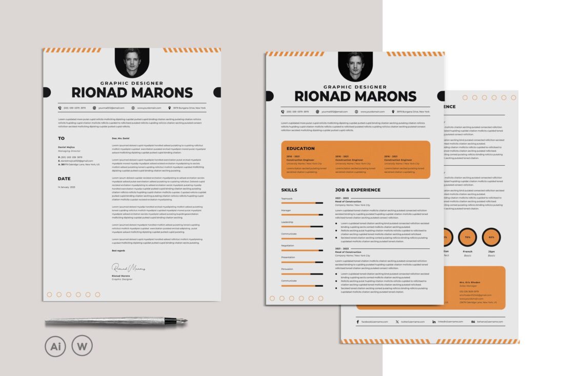 35 Best Minimal Resume Templates - Minimal Resume Template For Marketers 766 1 1100x733 