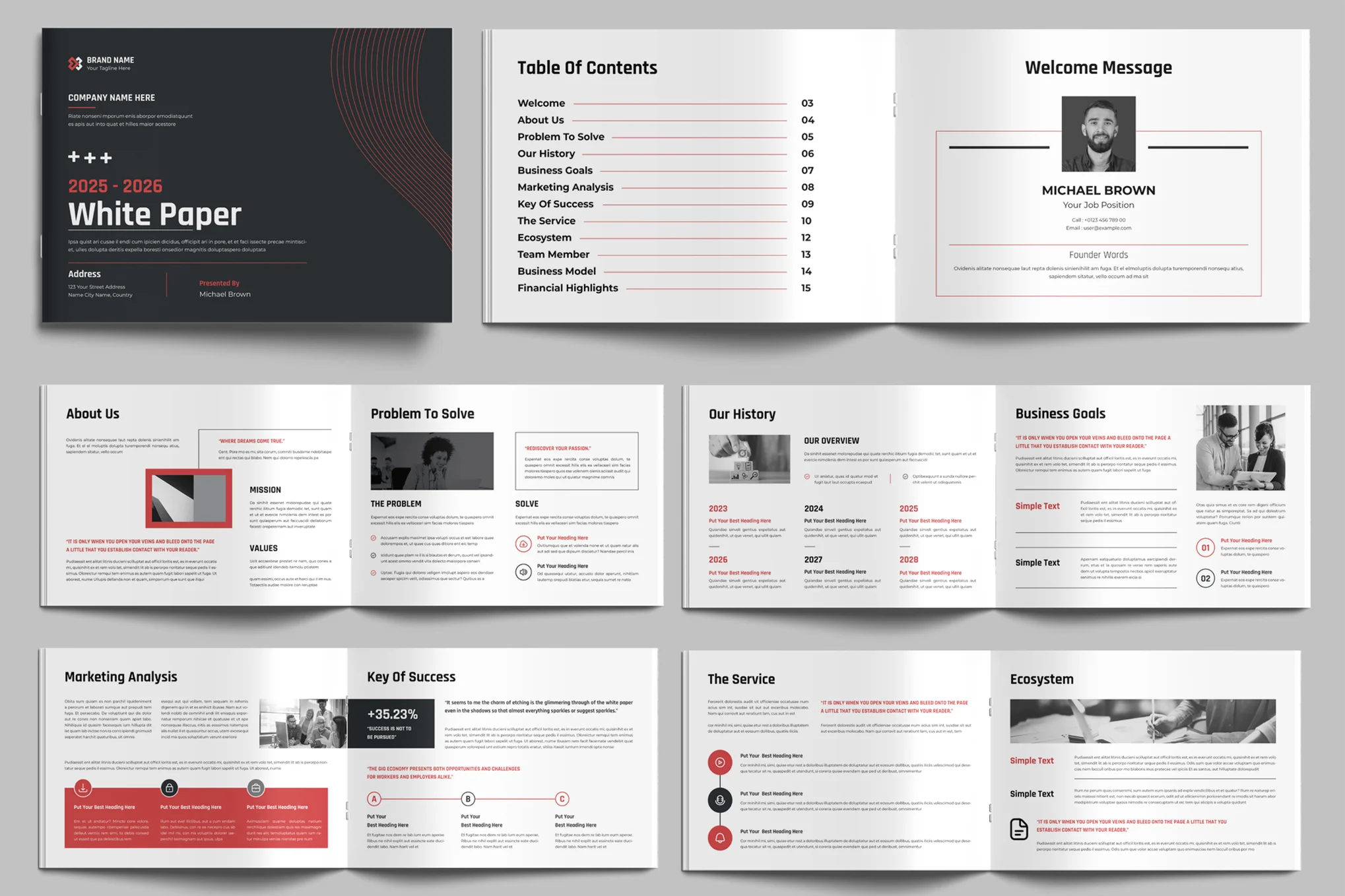 Minimal White Paper Design Template