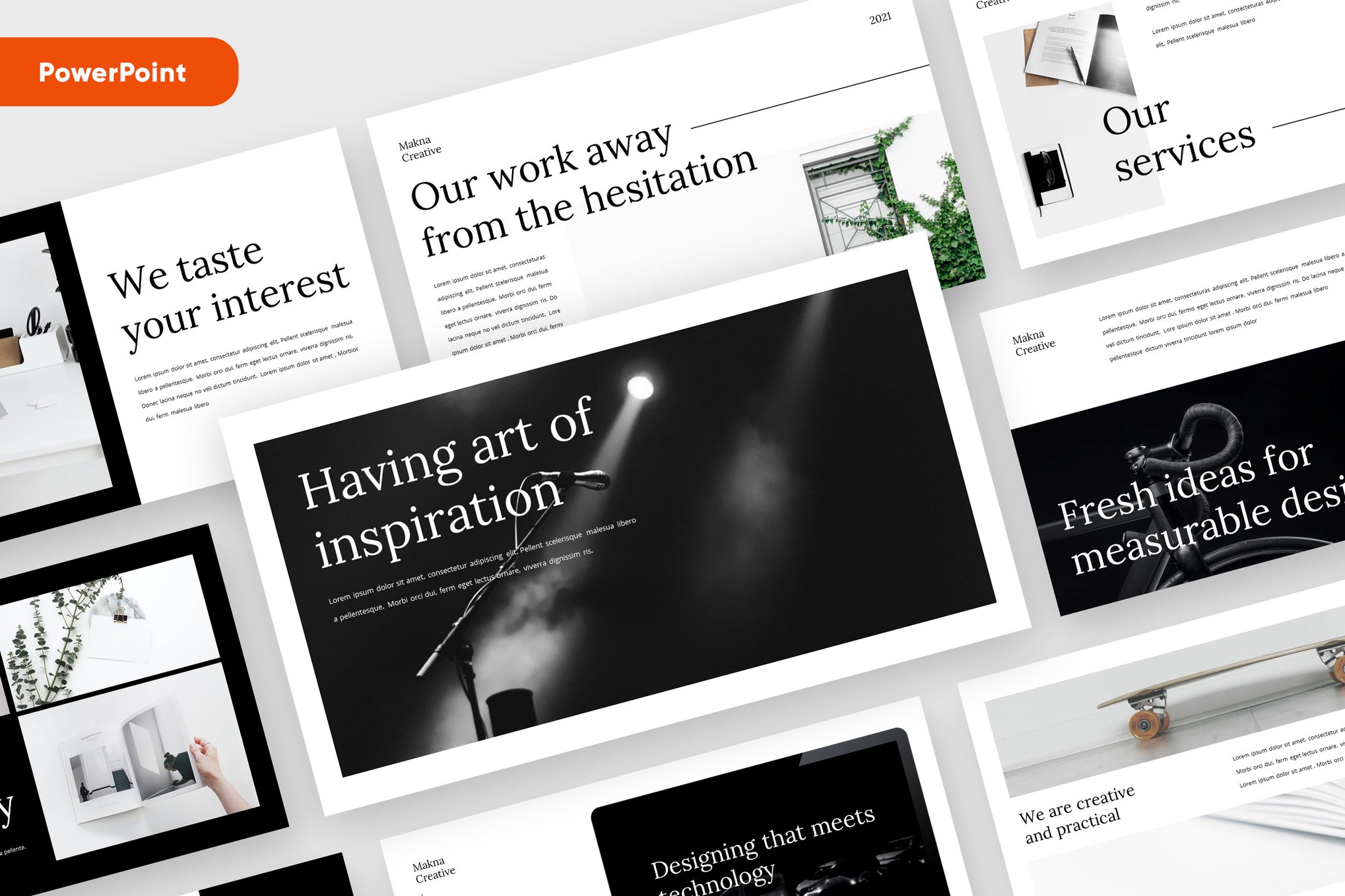 Minimalist Black & White PowerPoint Template