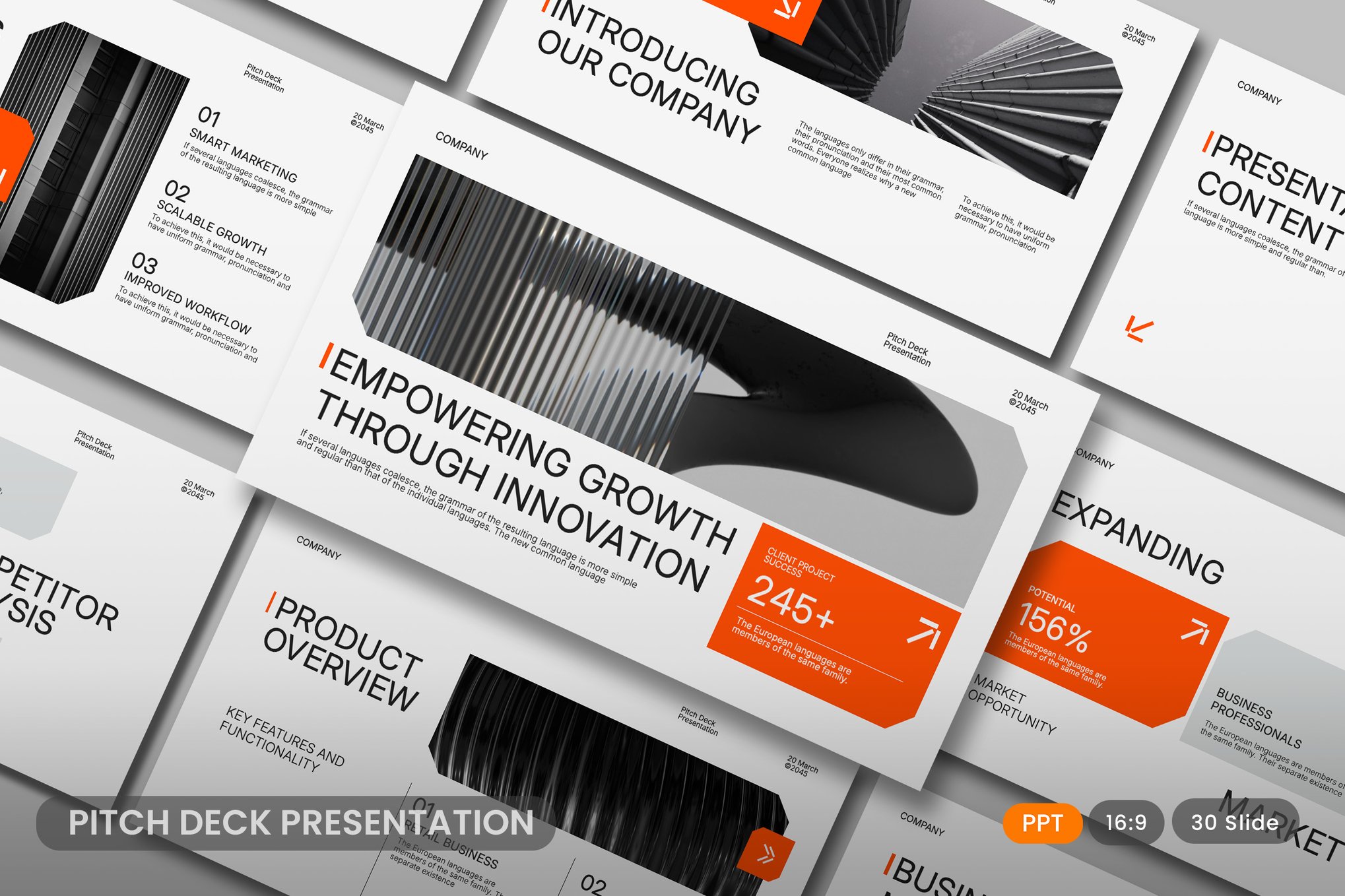 Minimalist Modern Pitch Deck PowerPoint Template