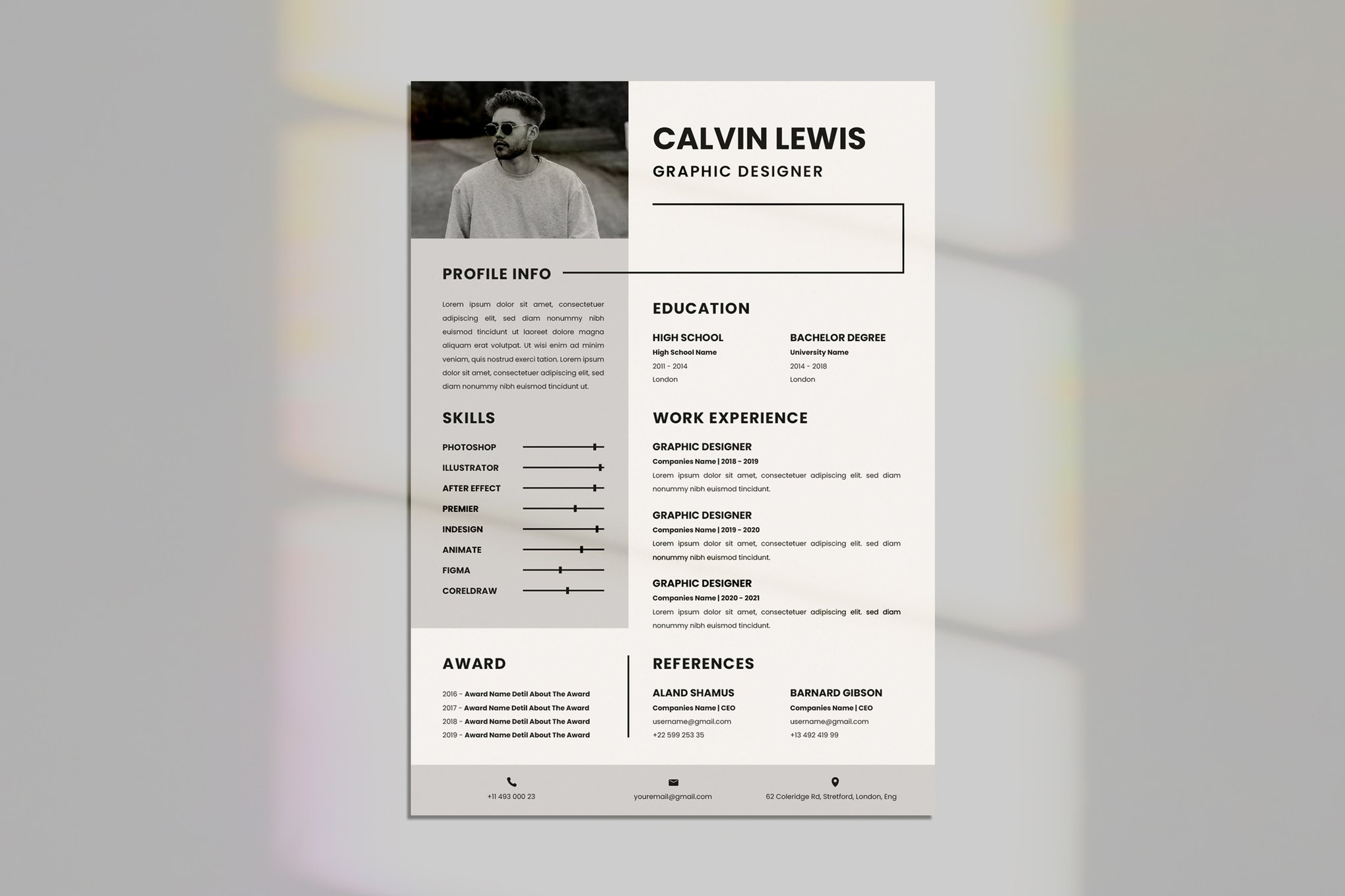 Minimalist One-Page Resume Template