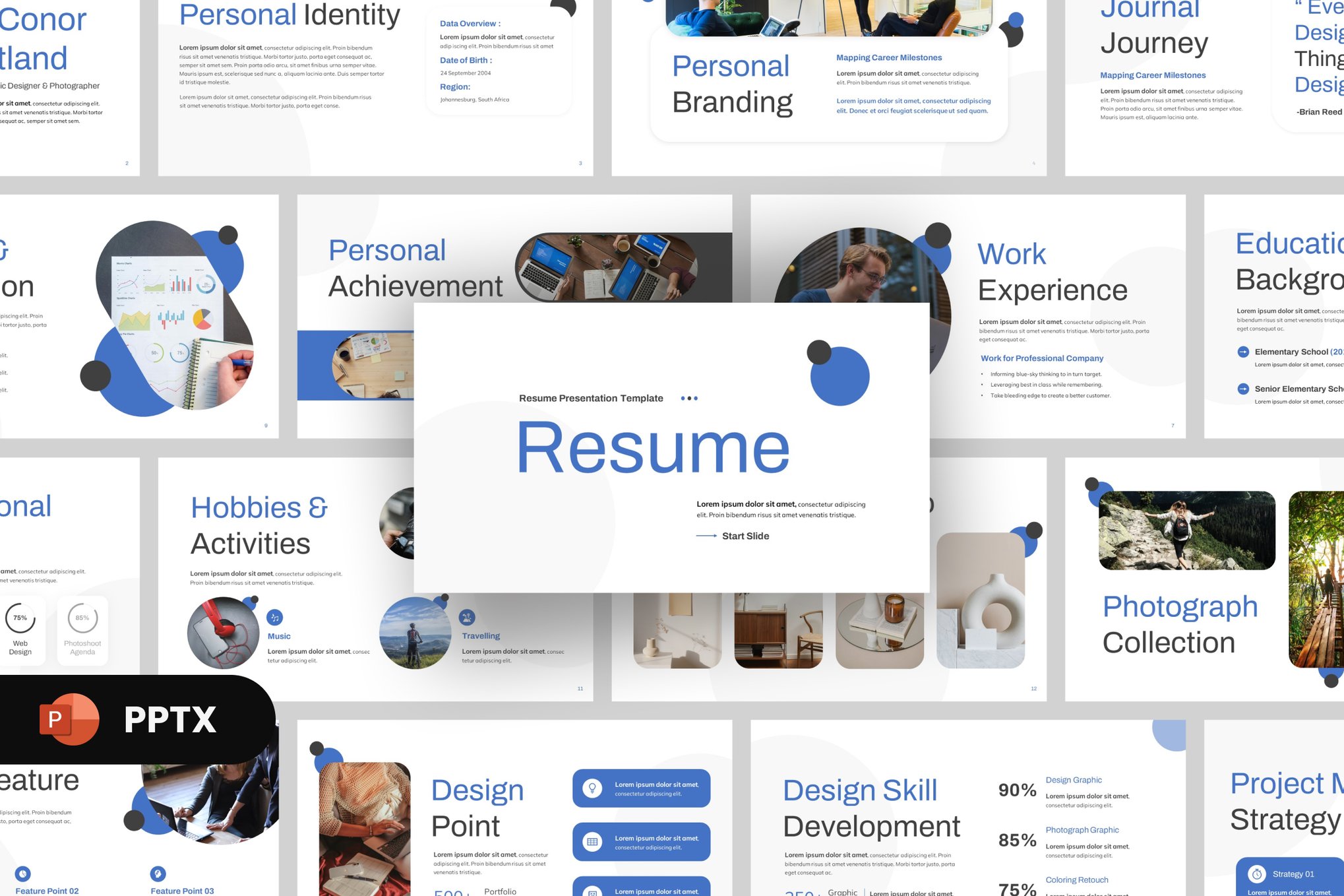 Minimalist Resume PowerPoint Template