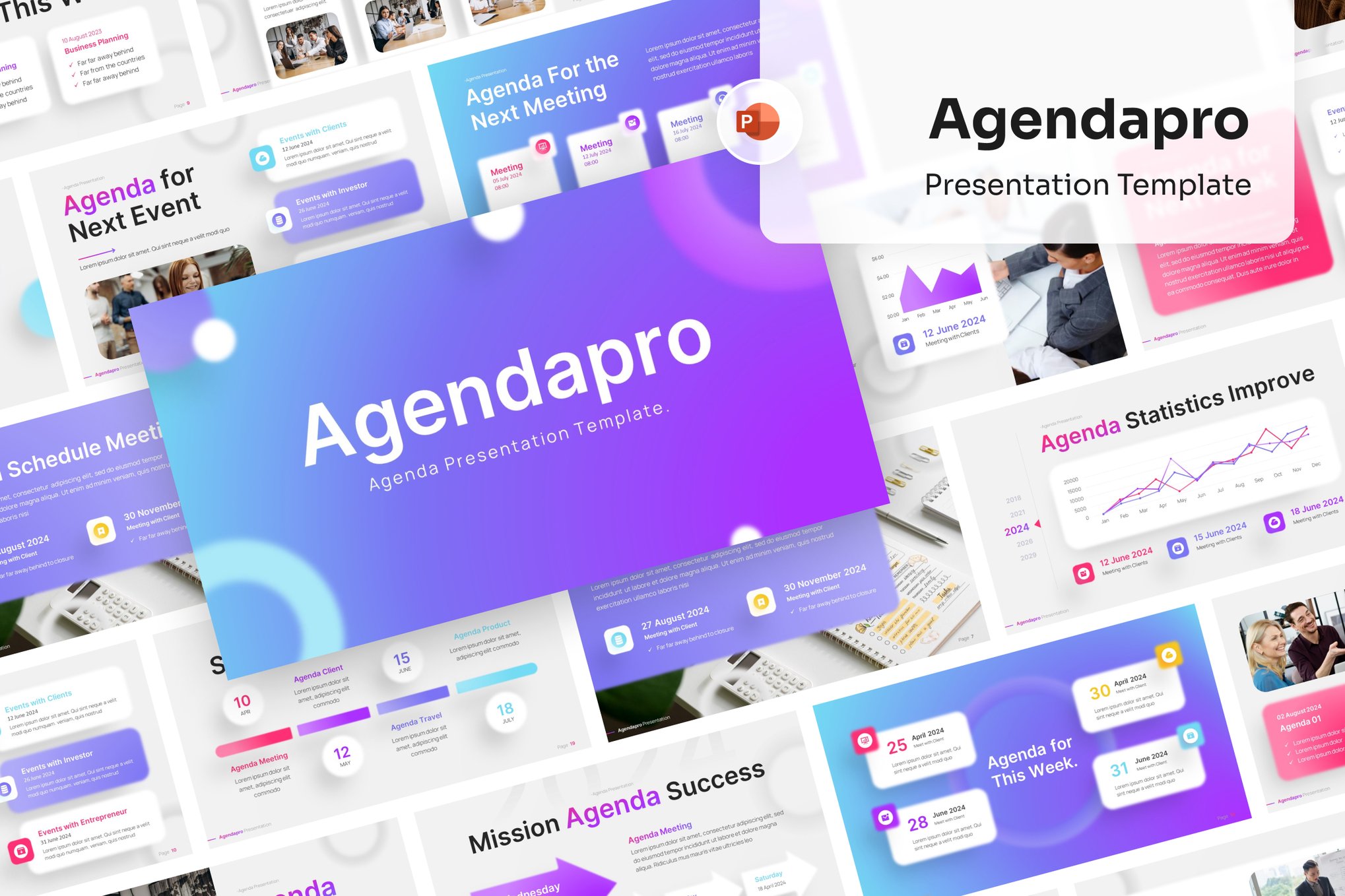 Modern Agenda PowerPoint Template