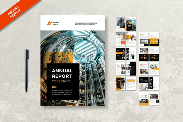 View Information about Modern Annual Report InDesign Template Variant