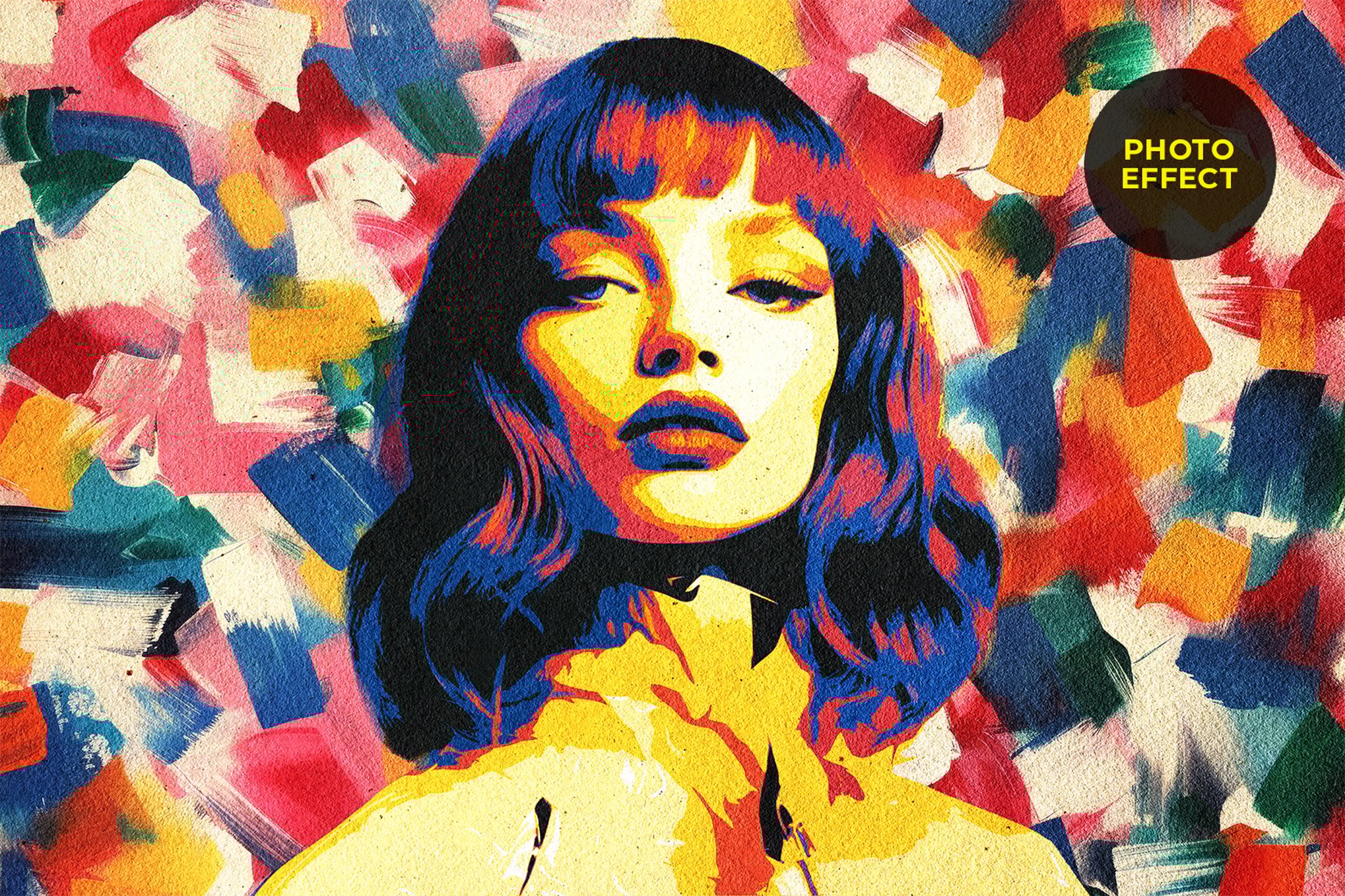 Modern Art Paint Strokes Photo Effect