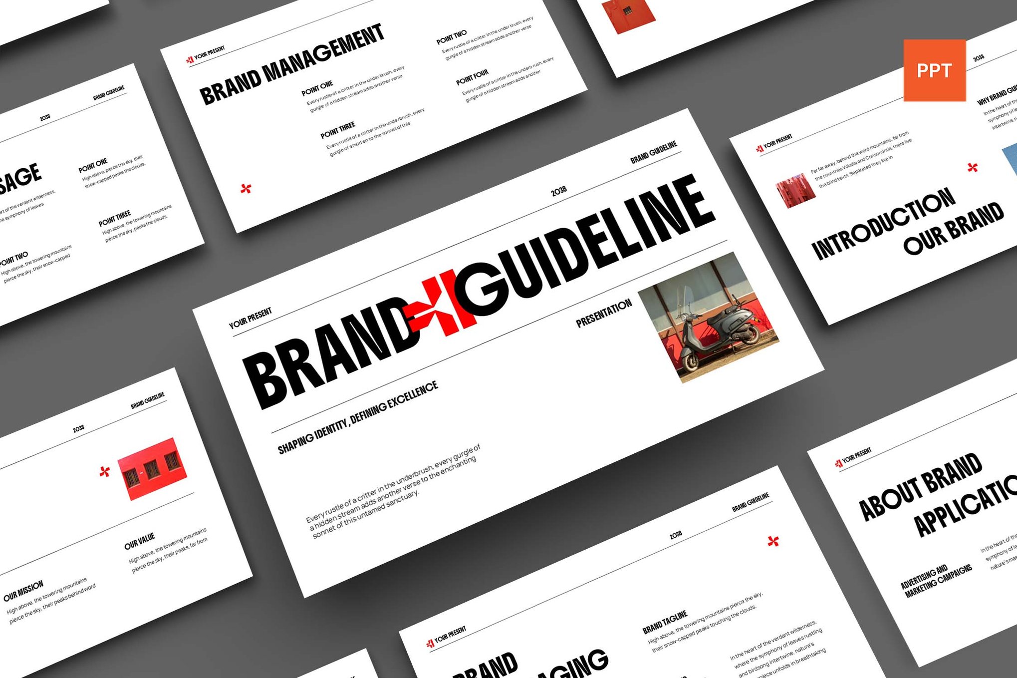 Modern Brand Guidelines Classic PowerPoint Template