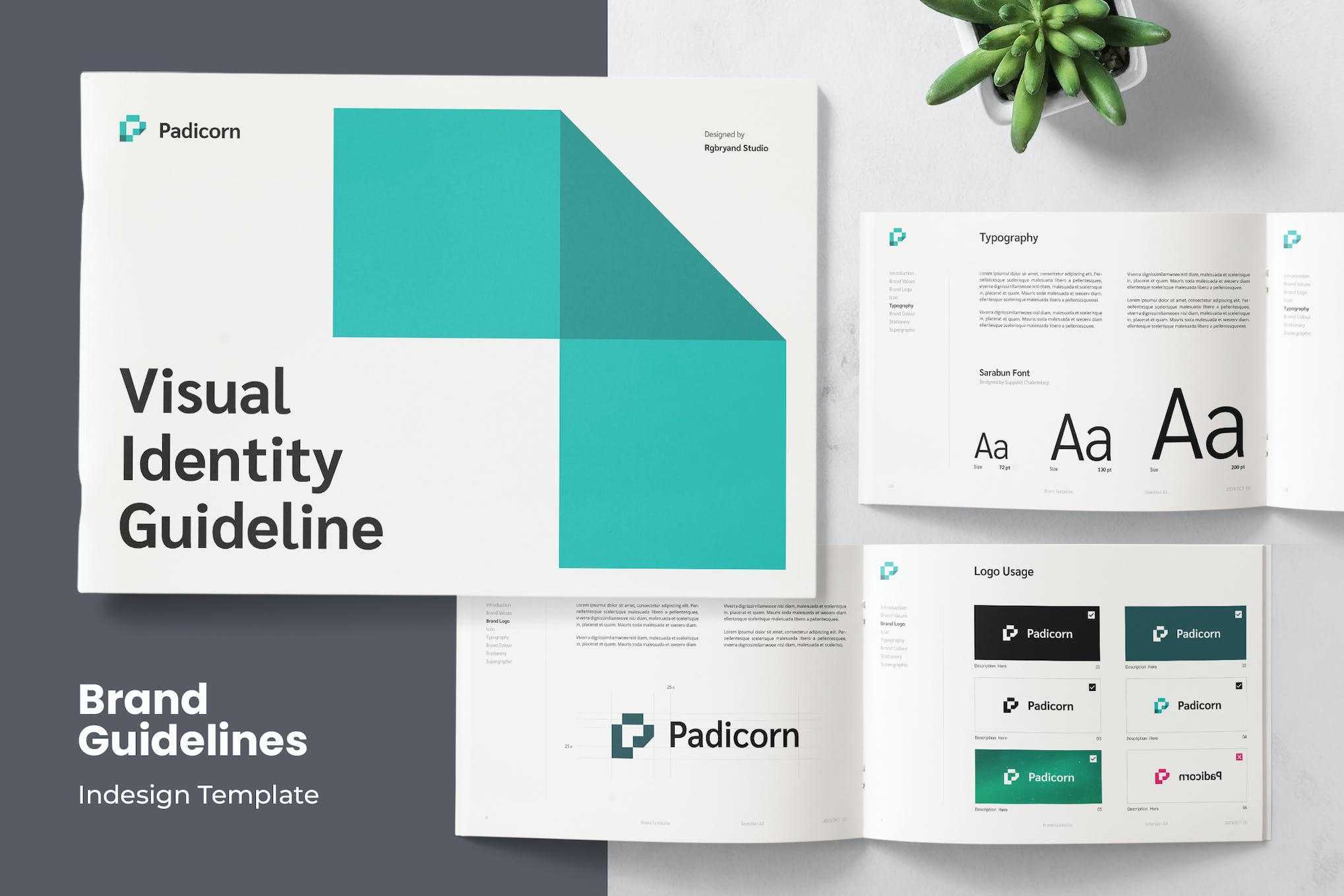 Modern Brand Guidelines Template for InDesign