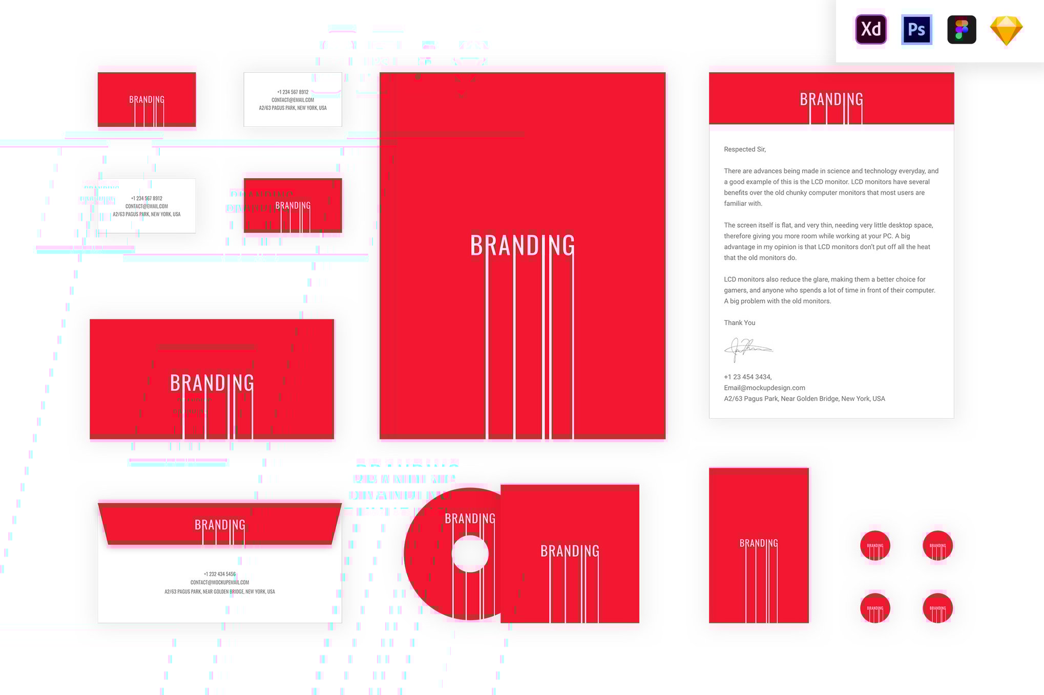 Modern Brand Identity Mockups for Figma