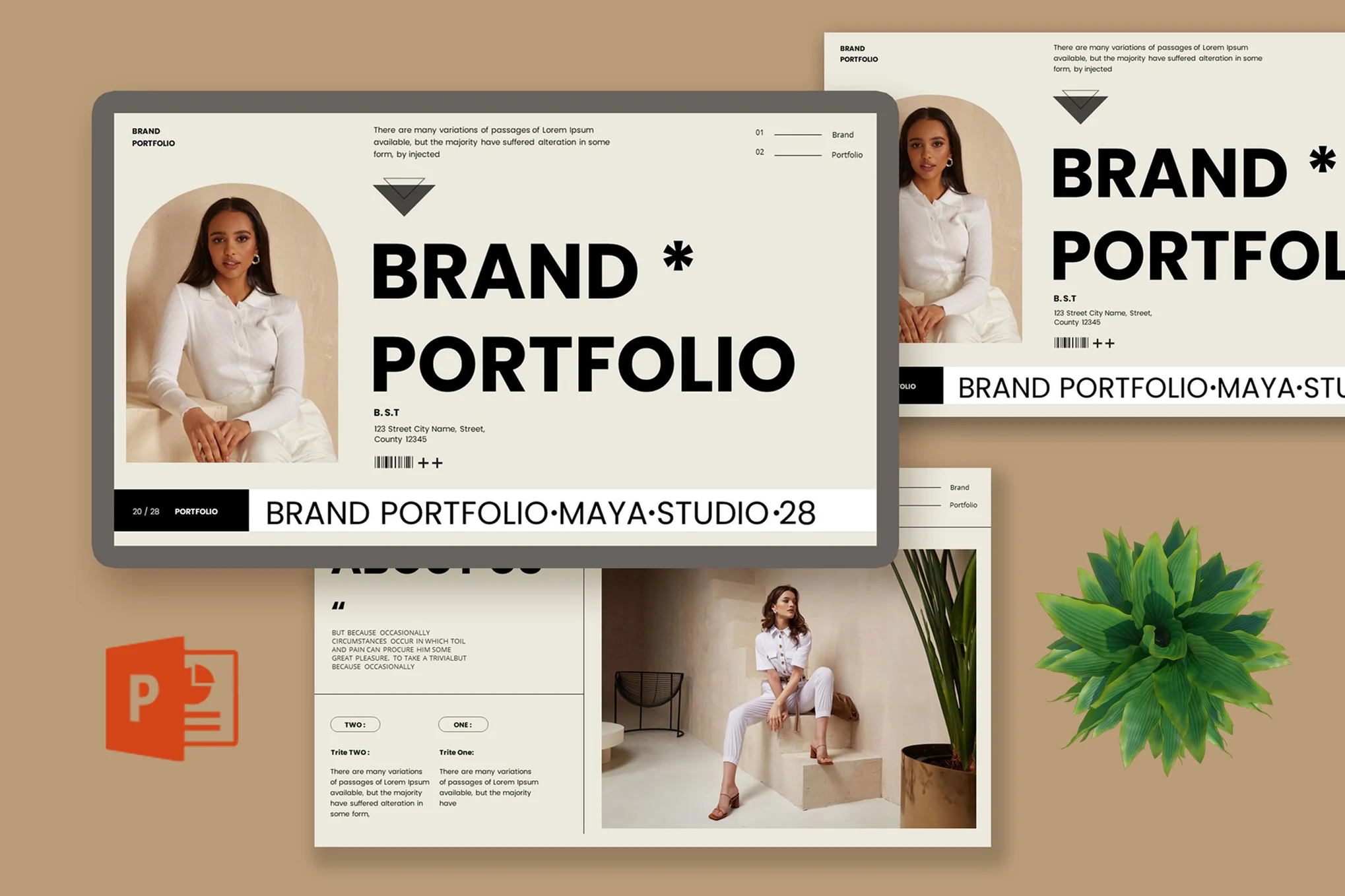 Modern Brand Portfolio PowerPoint Template