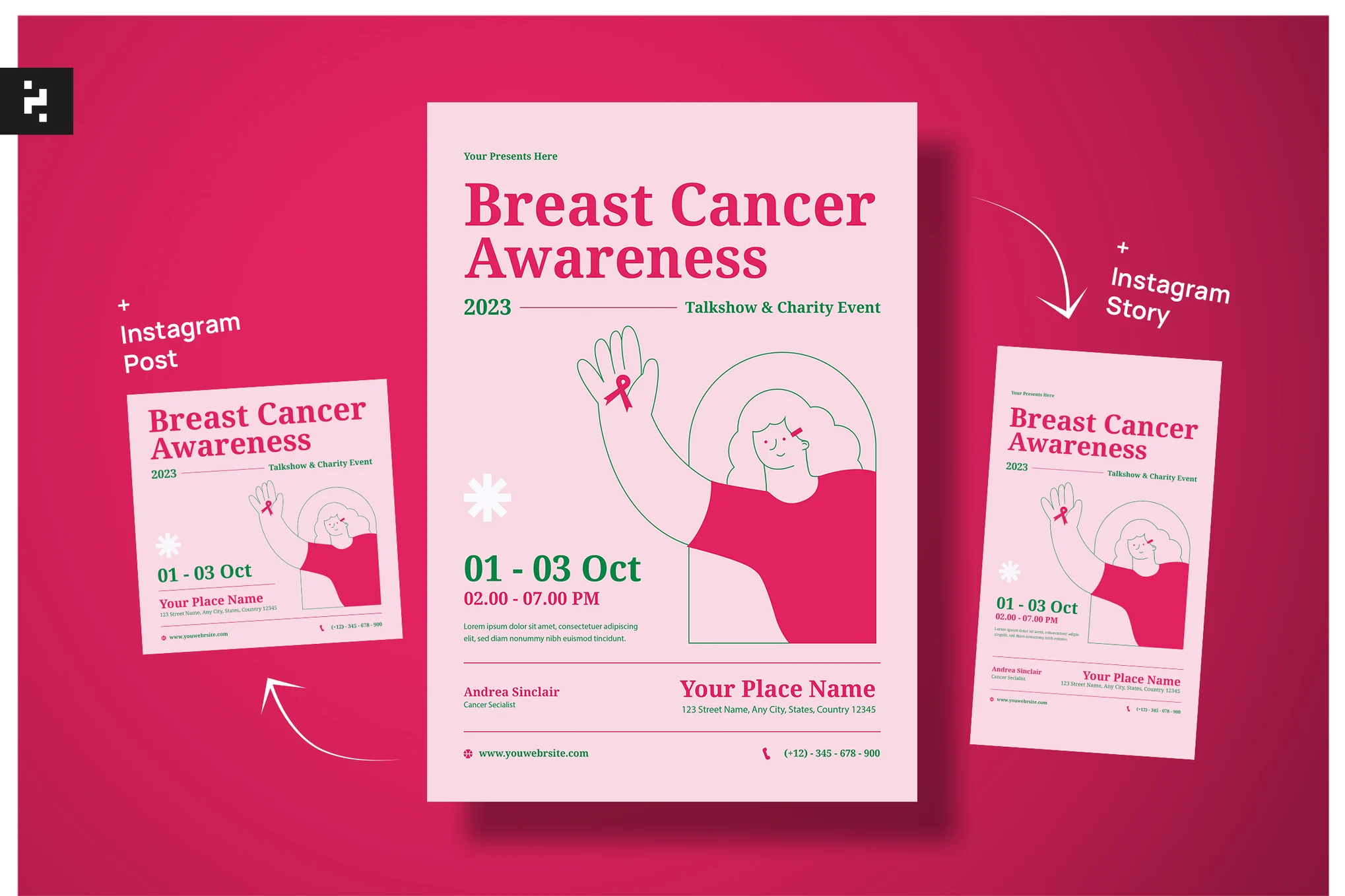 Modern Breast Cancer Awareness Flyer