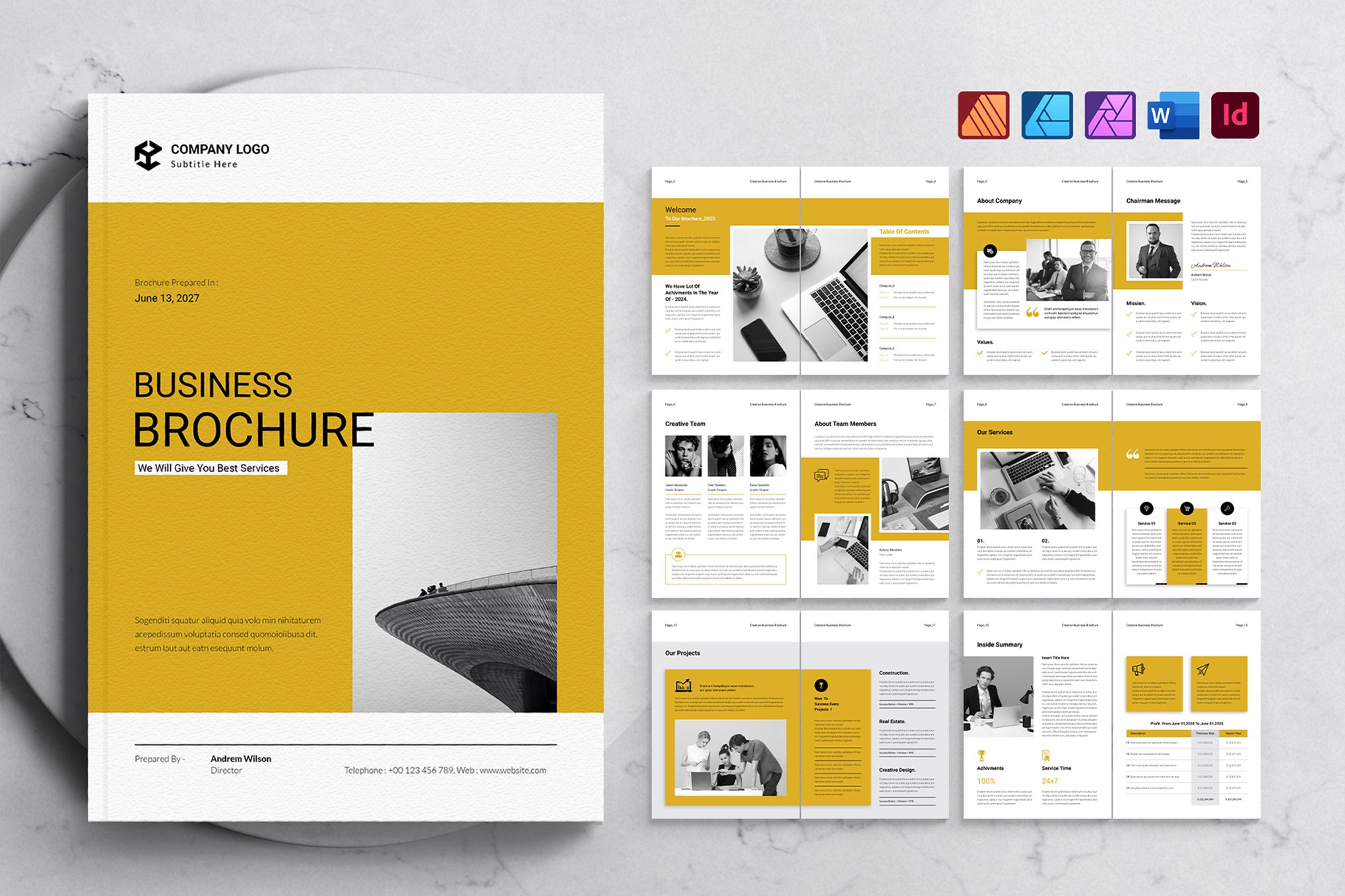 Modern Business Brochure Word Template