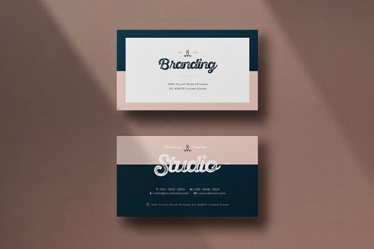 front and back business card template