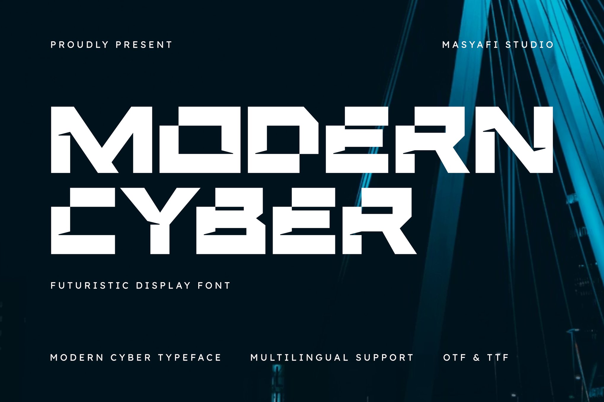 Modern Cyber - Futuristic Display Font