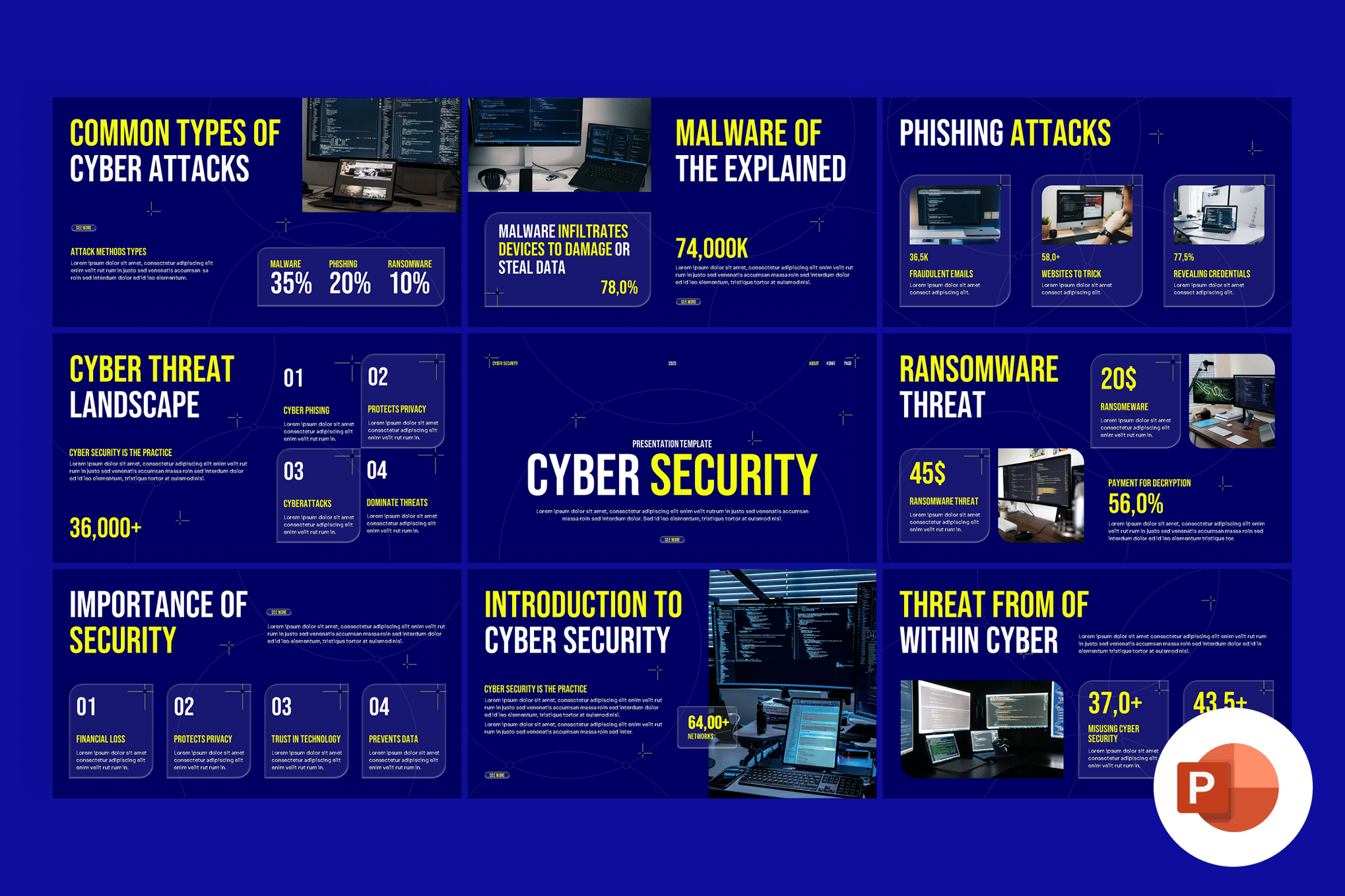 Modern Cyber Security PowerPoint Template