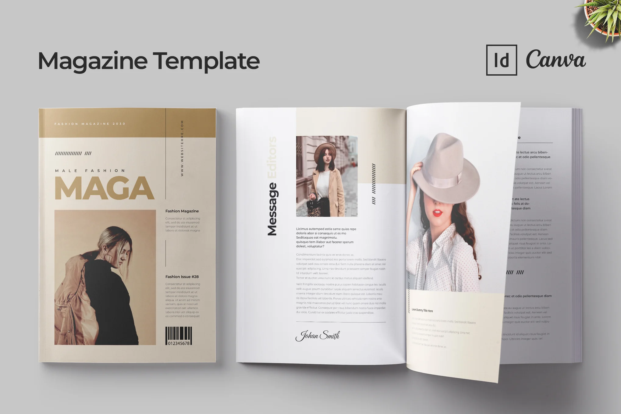 Modern Fashion Magazine InDesign Template