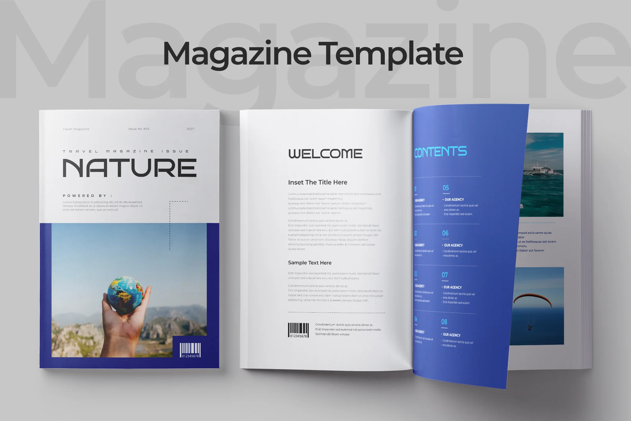 Modern Nature Magazine InDesign Template