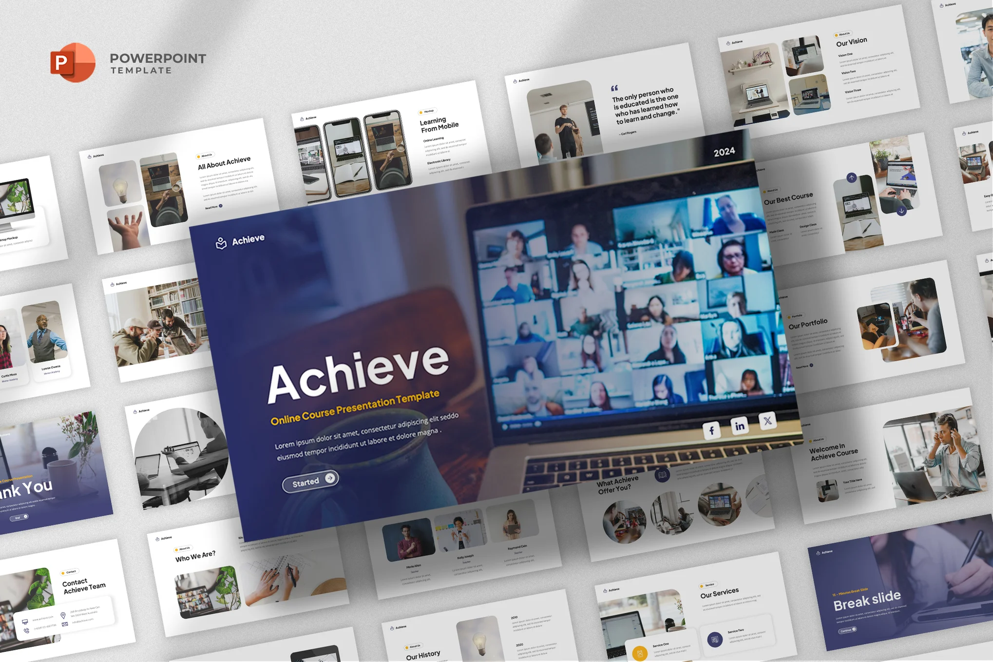 Modern Online Course Powerpoint Template