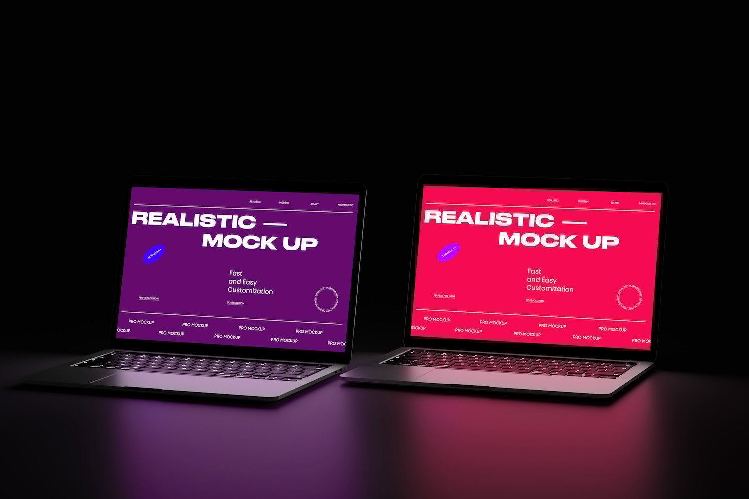 Modern Realistic Laptop Screen Mockup
