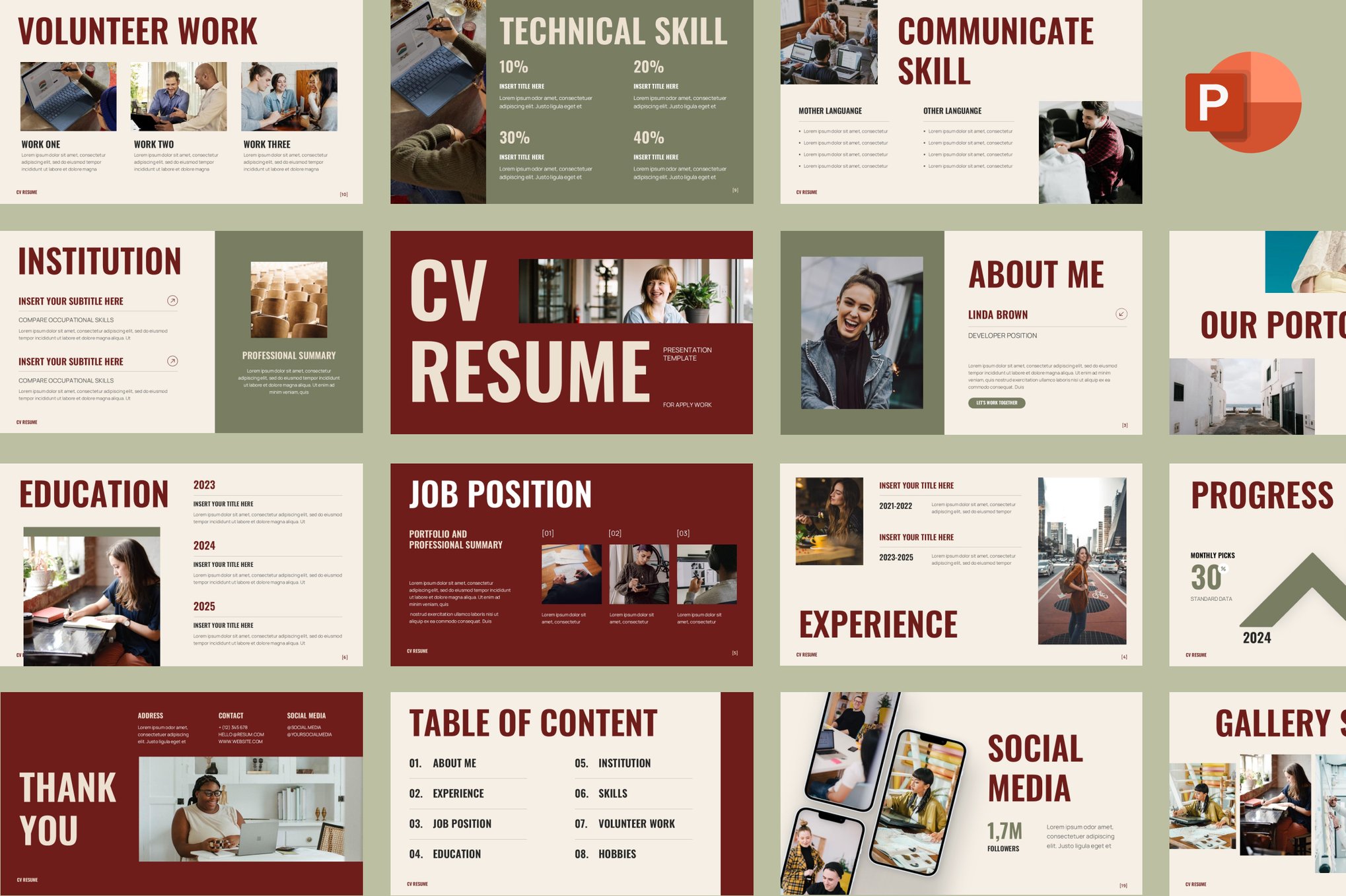 Modern Resume PowerPoint Template