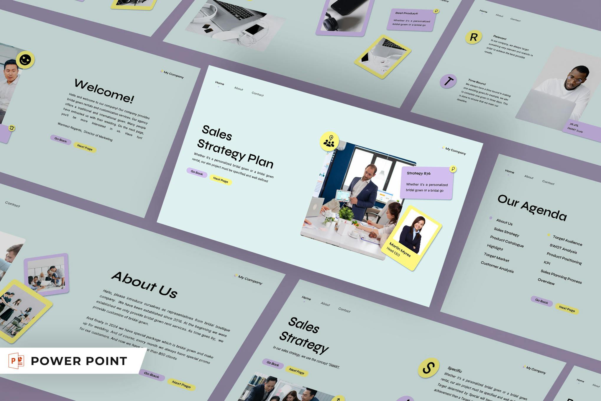 Modern Sales Strategy PowerPoint Template