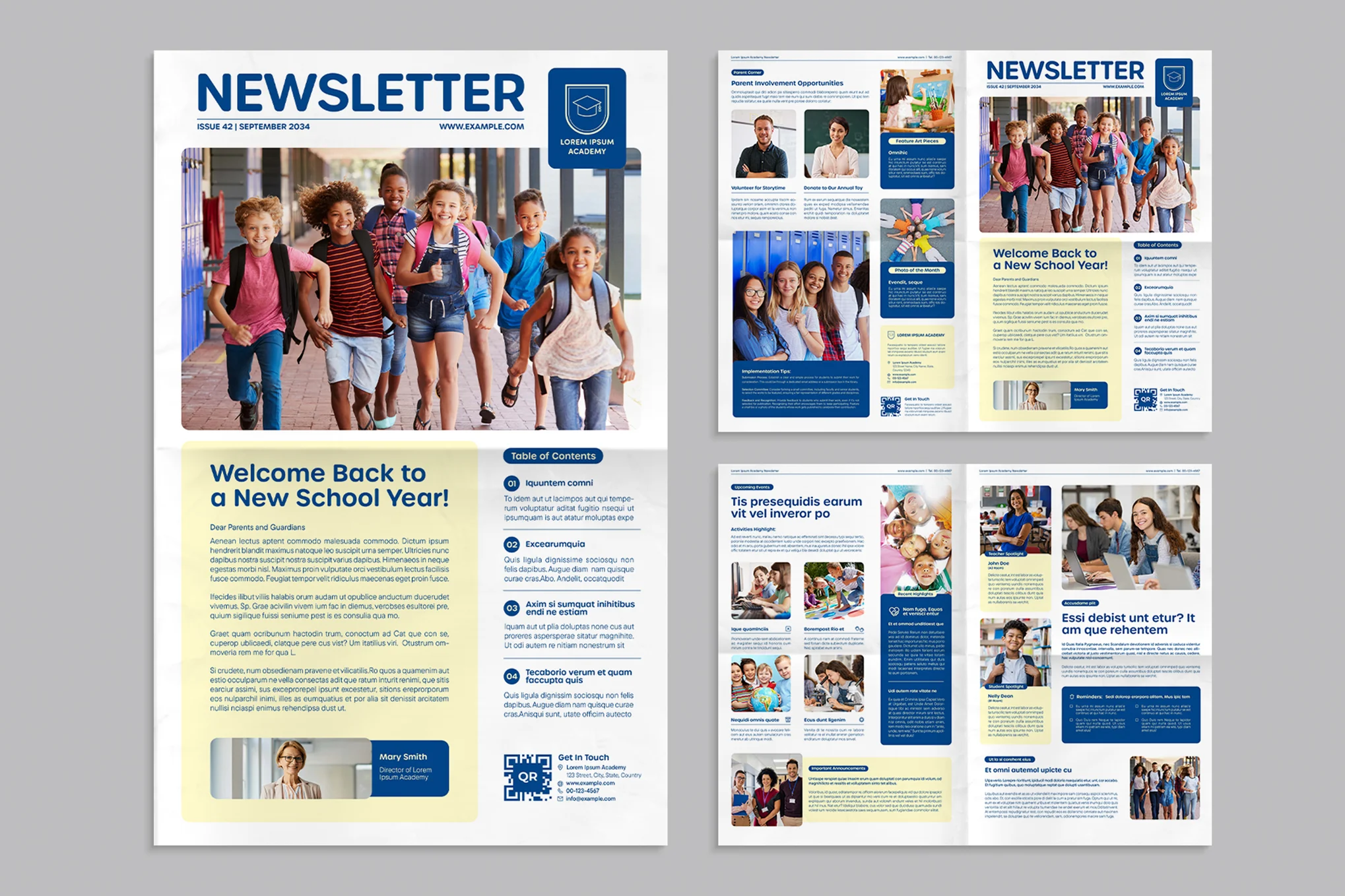 Modern School Newsletter Template