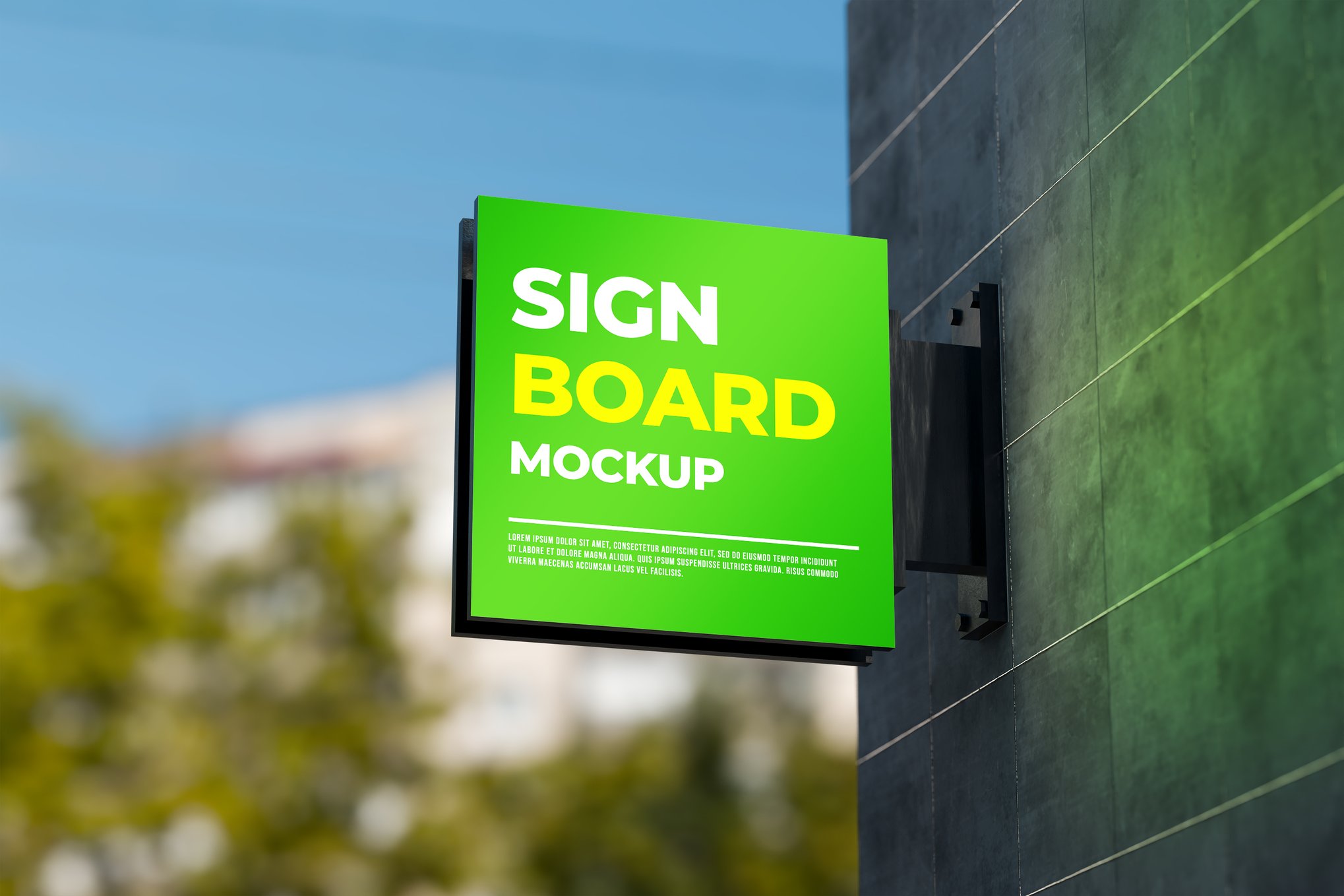 Modern Signboard Mockup