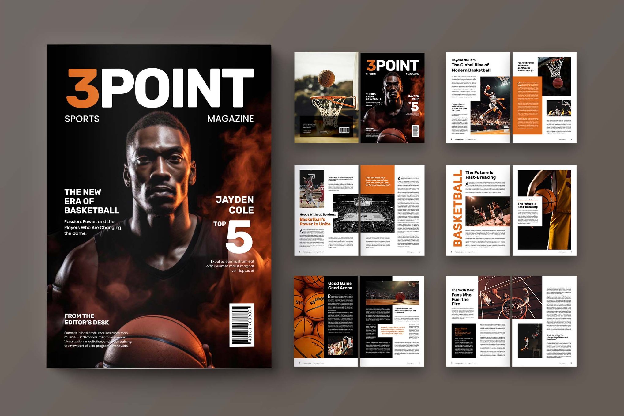 Modern Sport Magazine InDesign Template