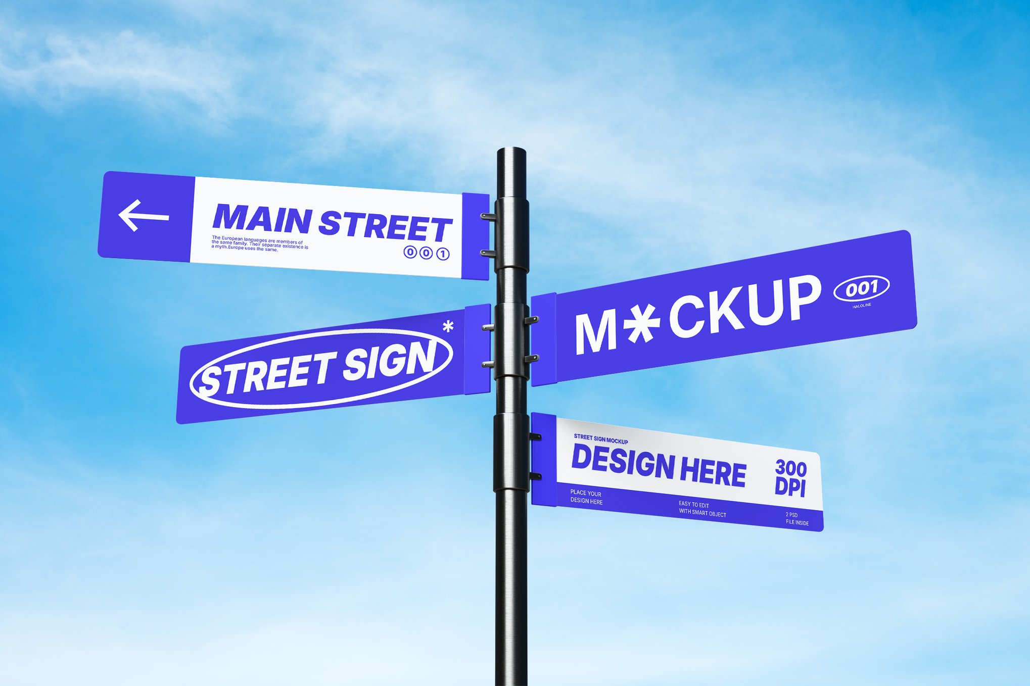 Modern Street Sign Mockup