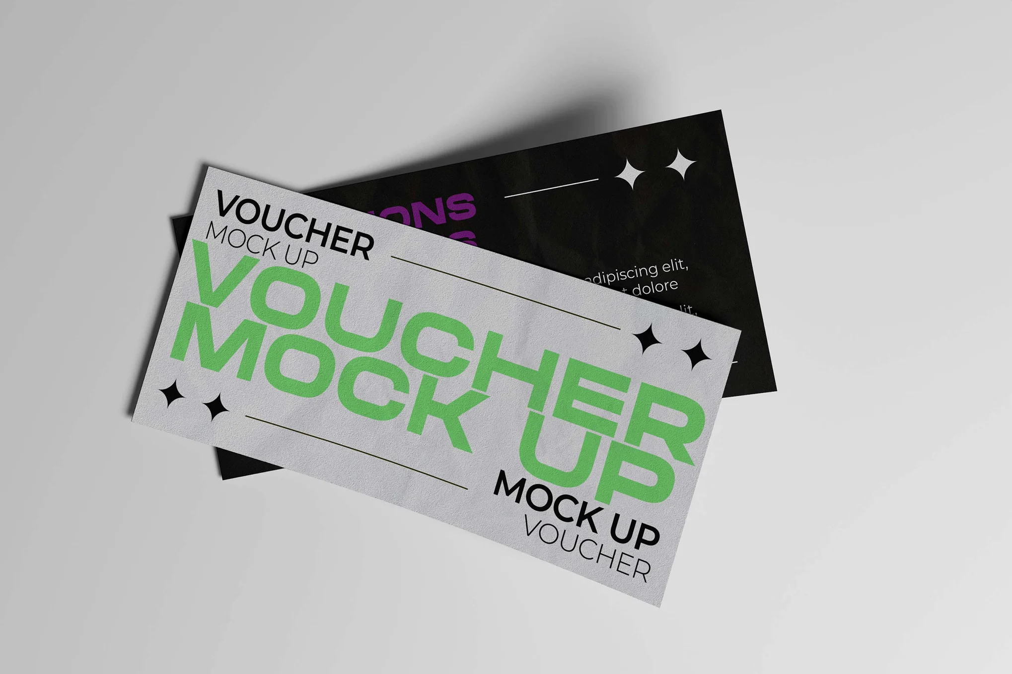 Modern Voucher Mockup Template