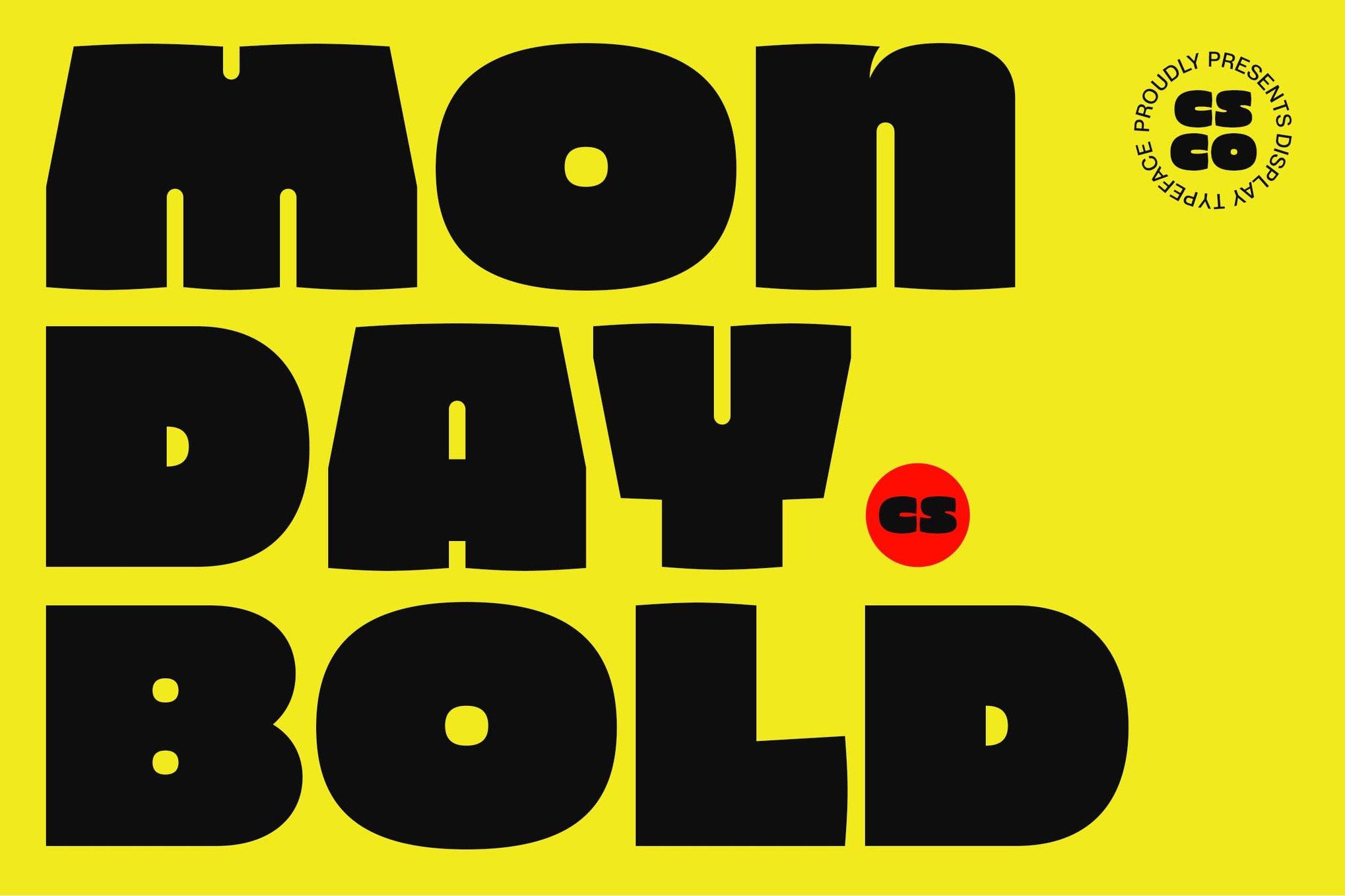 Monday - Modern Thick Font