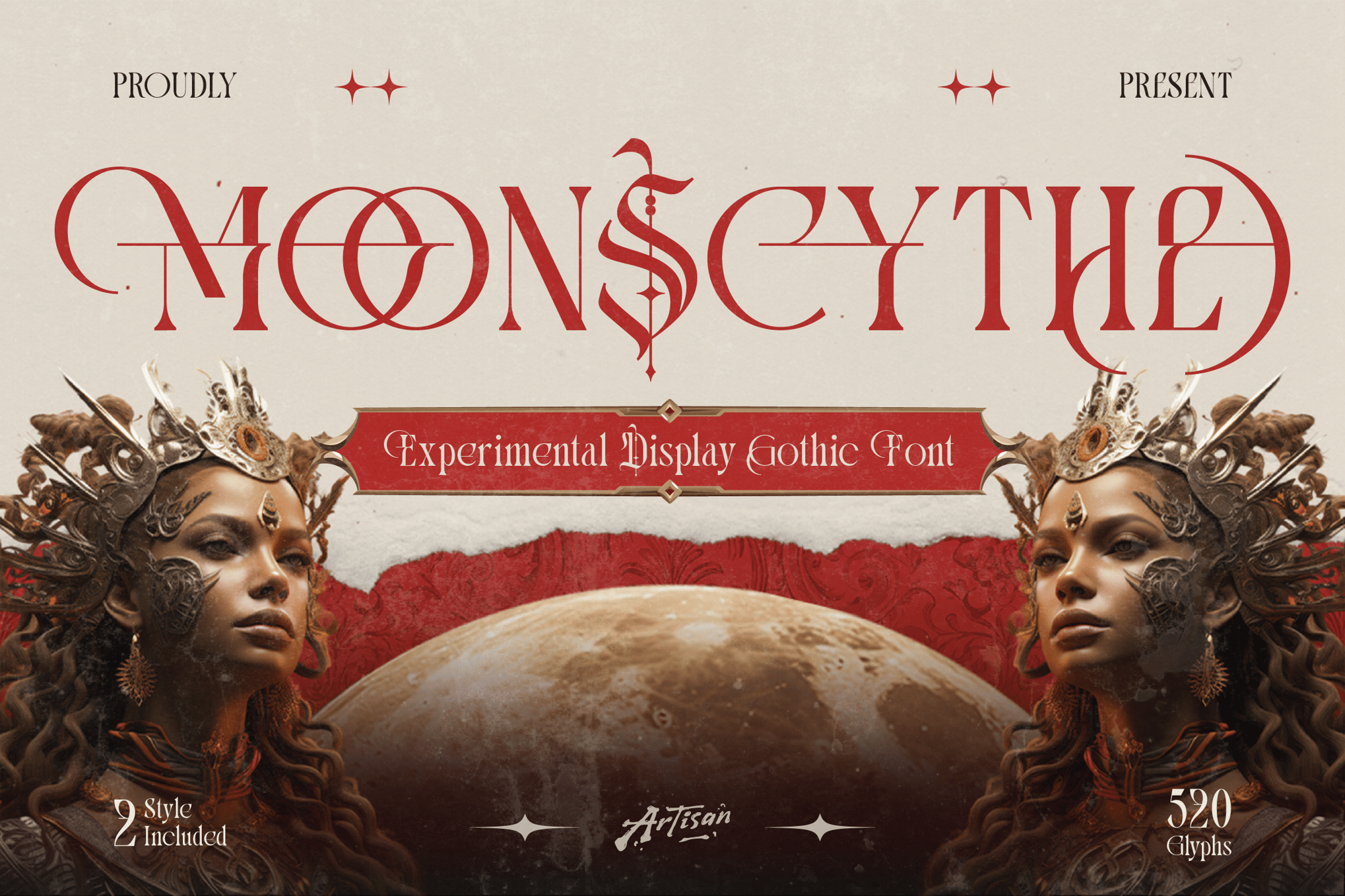 Moonscythe - Experimental Medieval Font