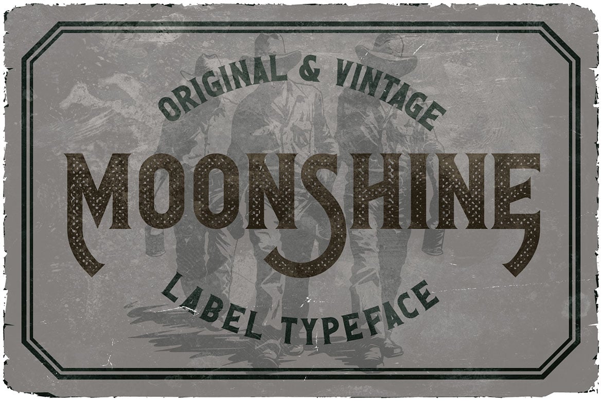 Moonshine - Vintage Label Font