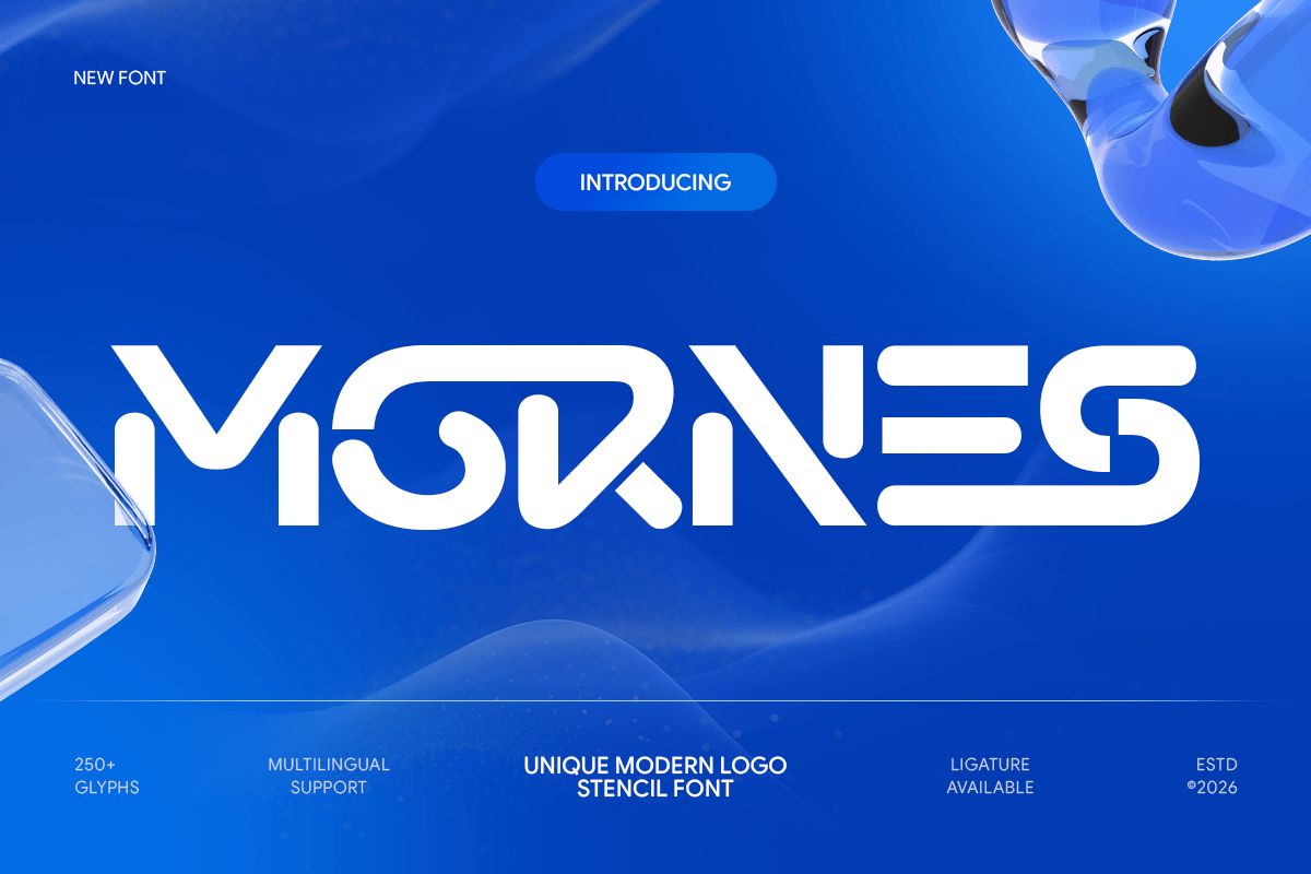 Mornes - Decorative Stencil Font