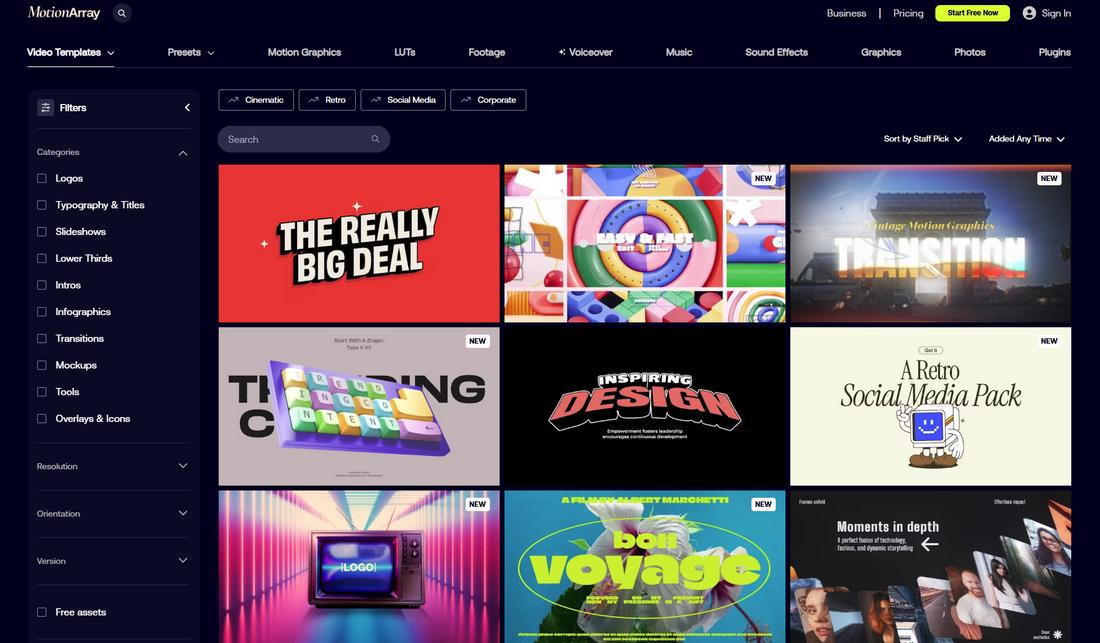 motion array motion graphics