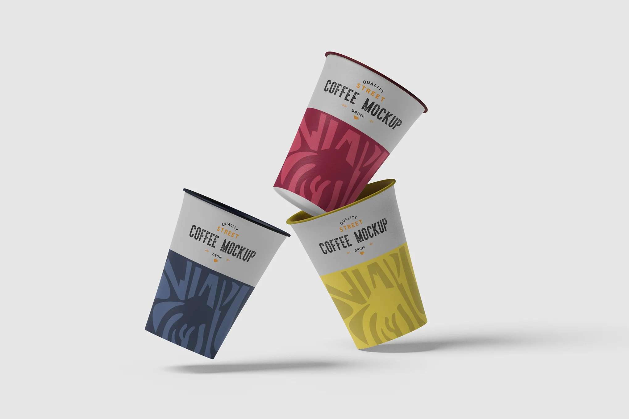 Multiple Coffee Cup Mockups