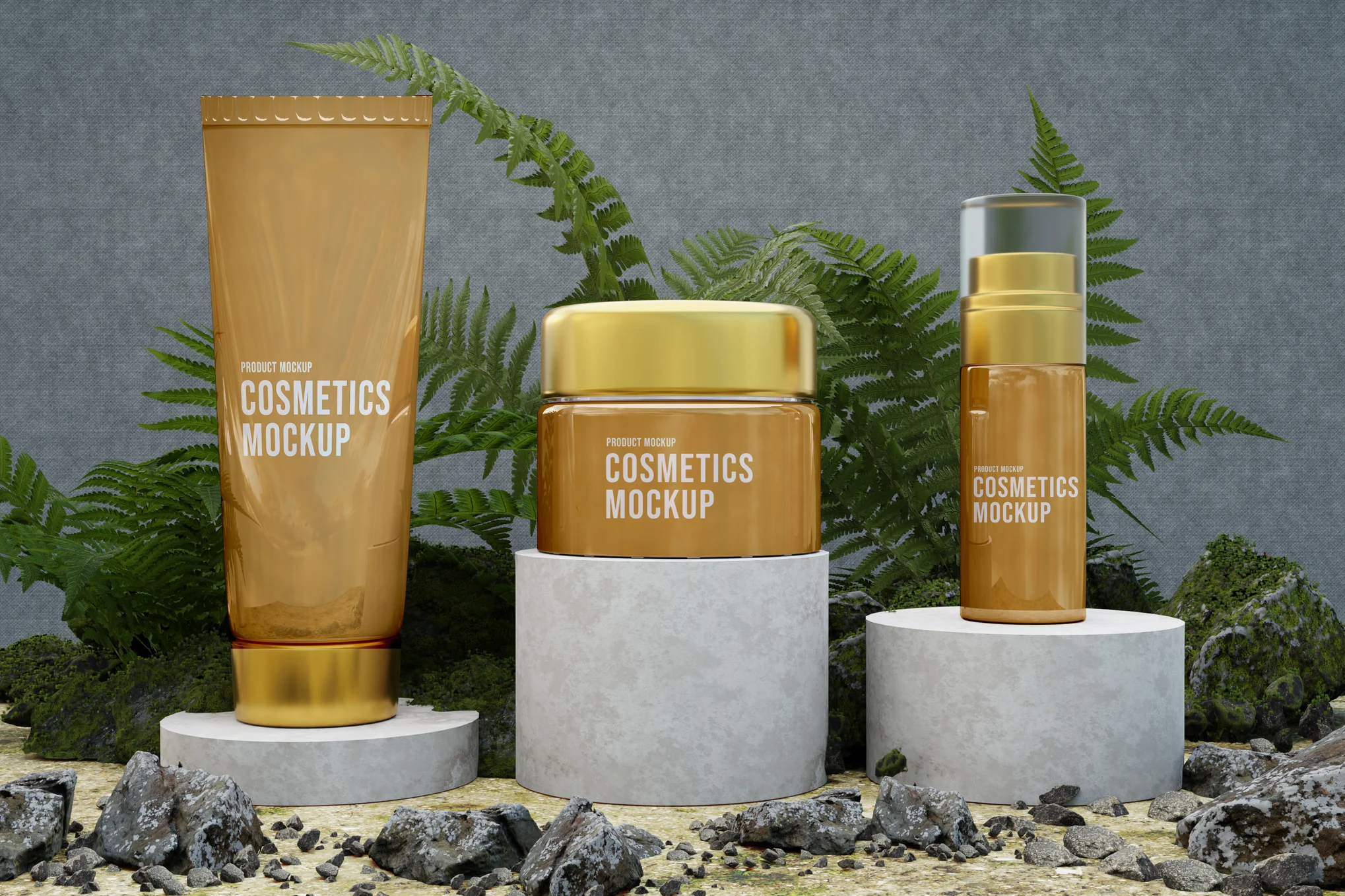 Nature-Themed Cosmetics Mockup