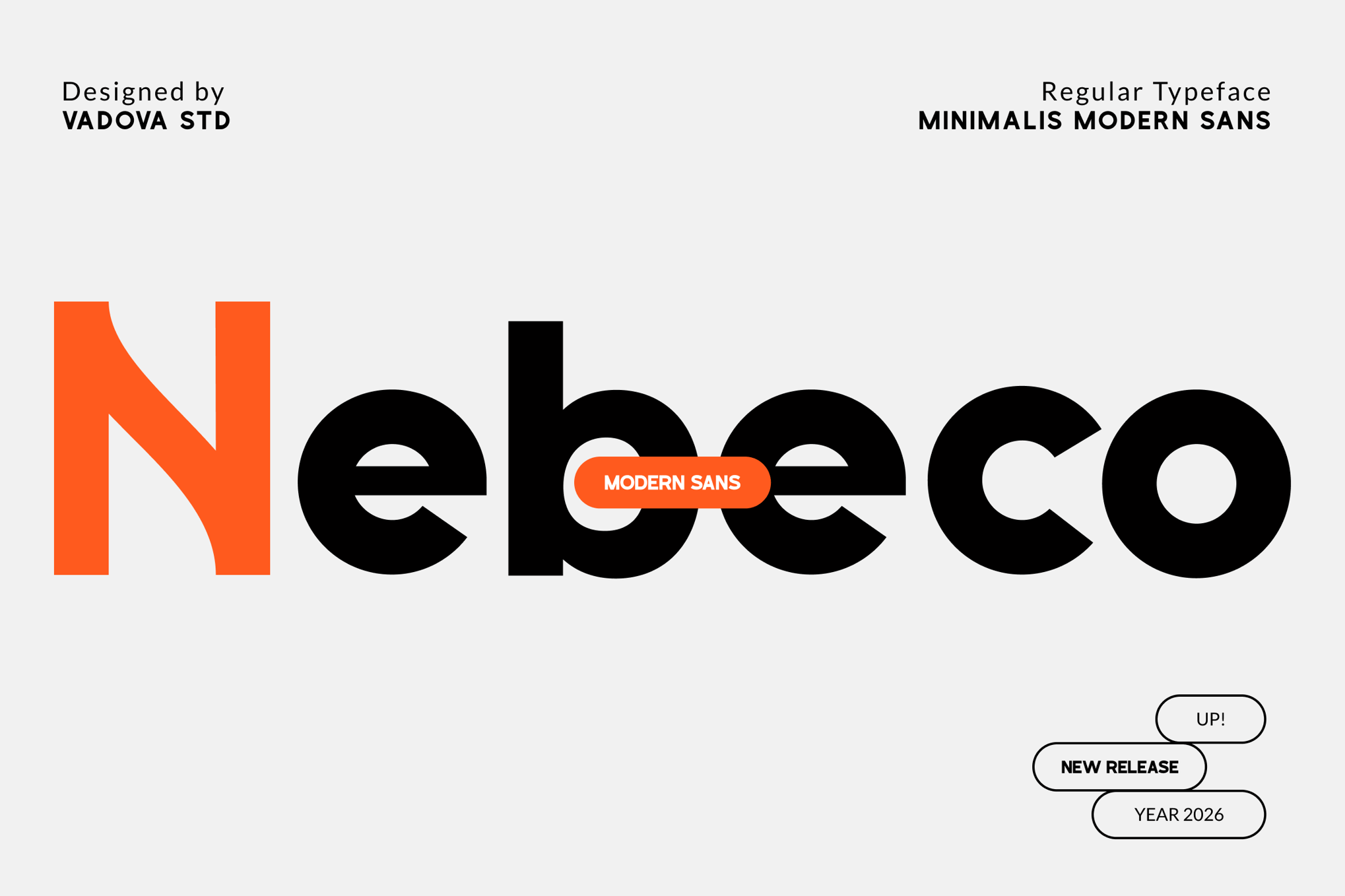 Nebeco - Minimalist Modern Font