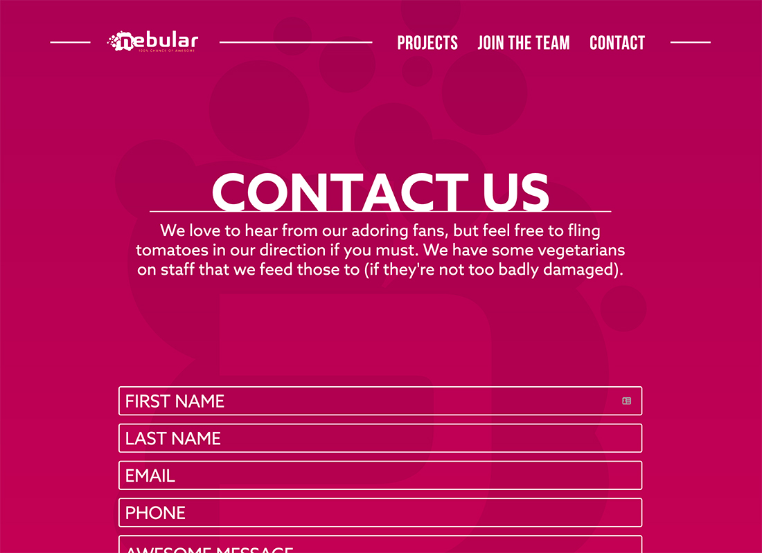 contact page design