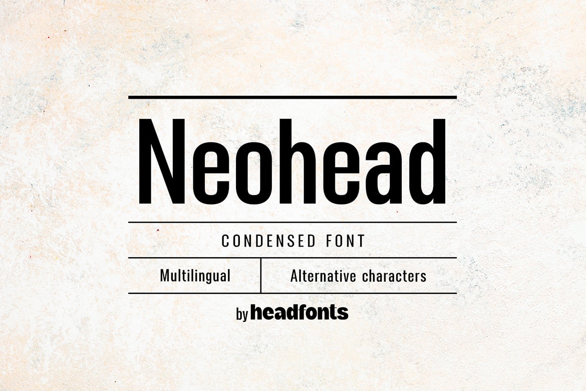 Neohead - Condensed Font for Captions