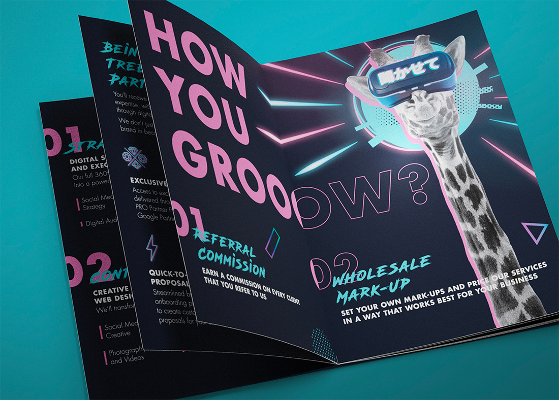 Brochure Design Ideas Inspiration For 2024 Design Shack   Neon Brochure 