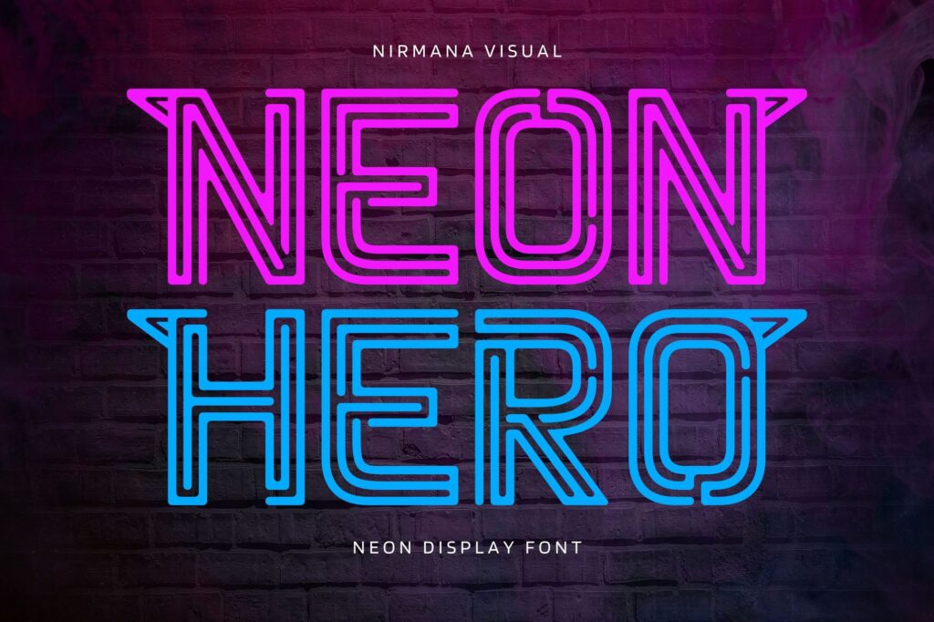 Neon Light Lettering 25+ Best Neon Sign Fonts