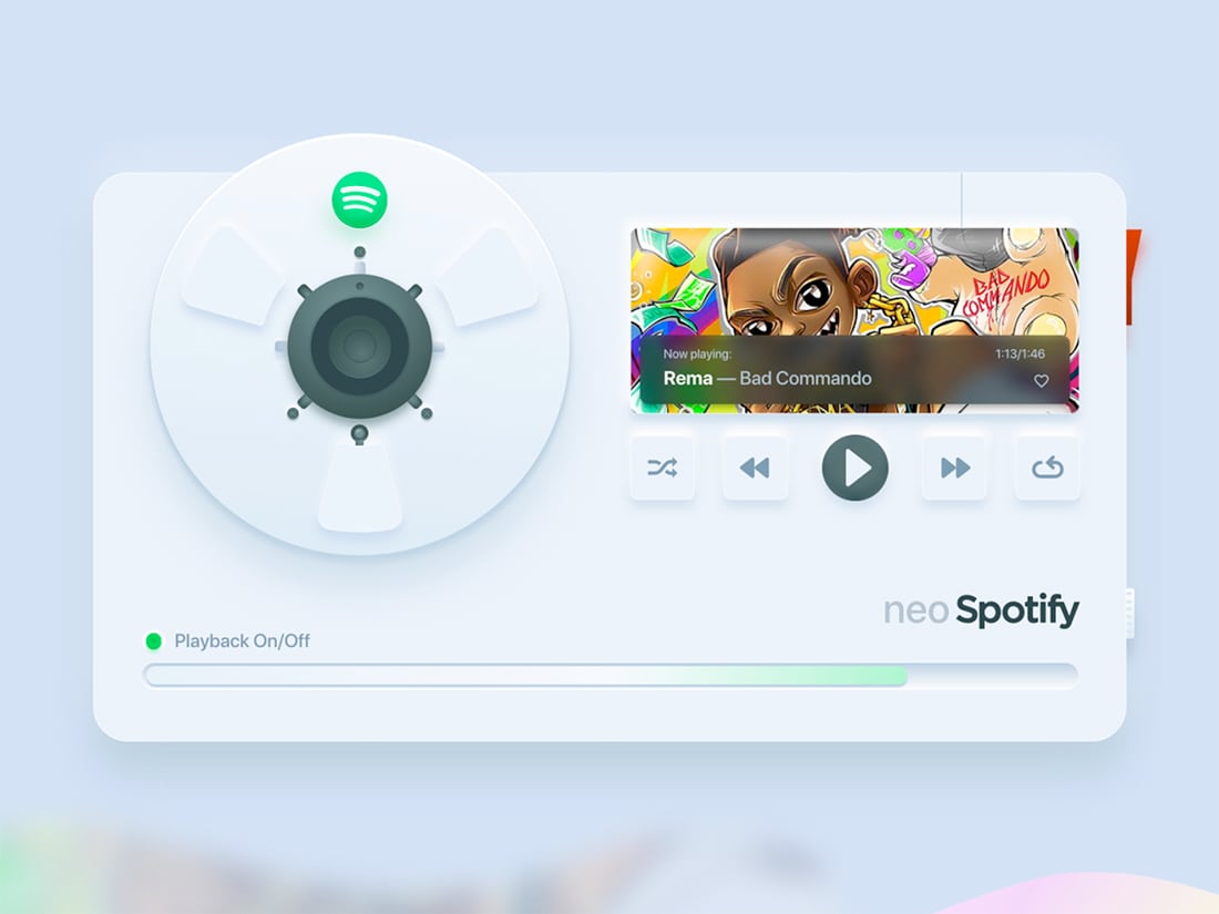 neospotify Design Trend: Neumorphism design tips Trends|design|trends 