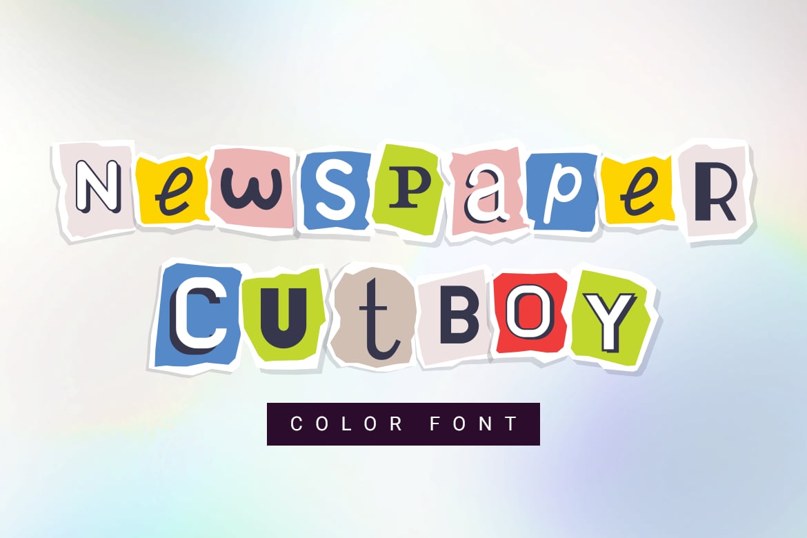 Newspaper Cutboy - Creative Cut Out Font