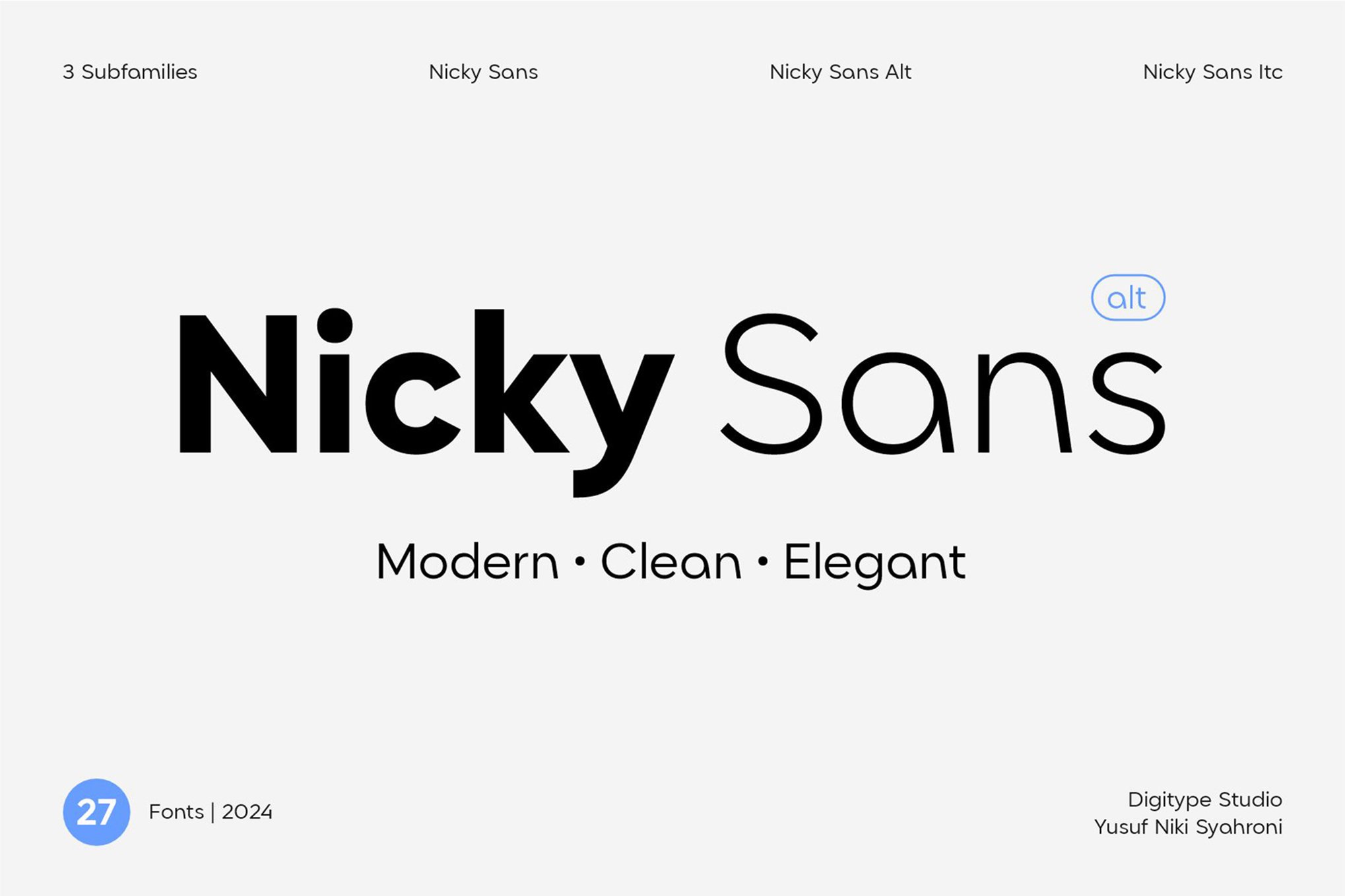 Nicky Sans - Modern Font for Brochures