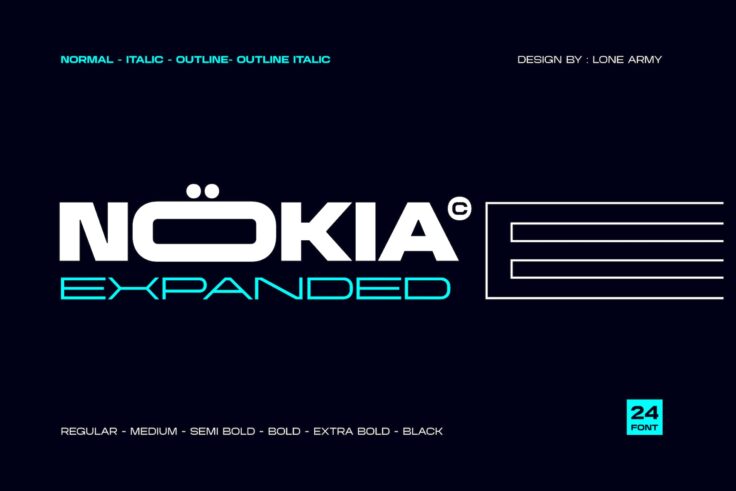 View Information about Nokia Expanded Modern Font