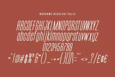 First alternate image for Nordams Narrow Font
