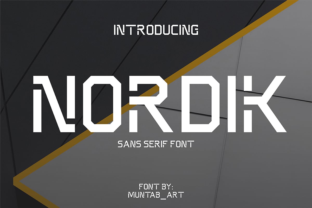 Nordik - Futuristic Display Font
