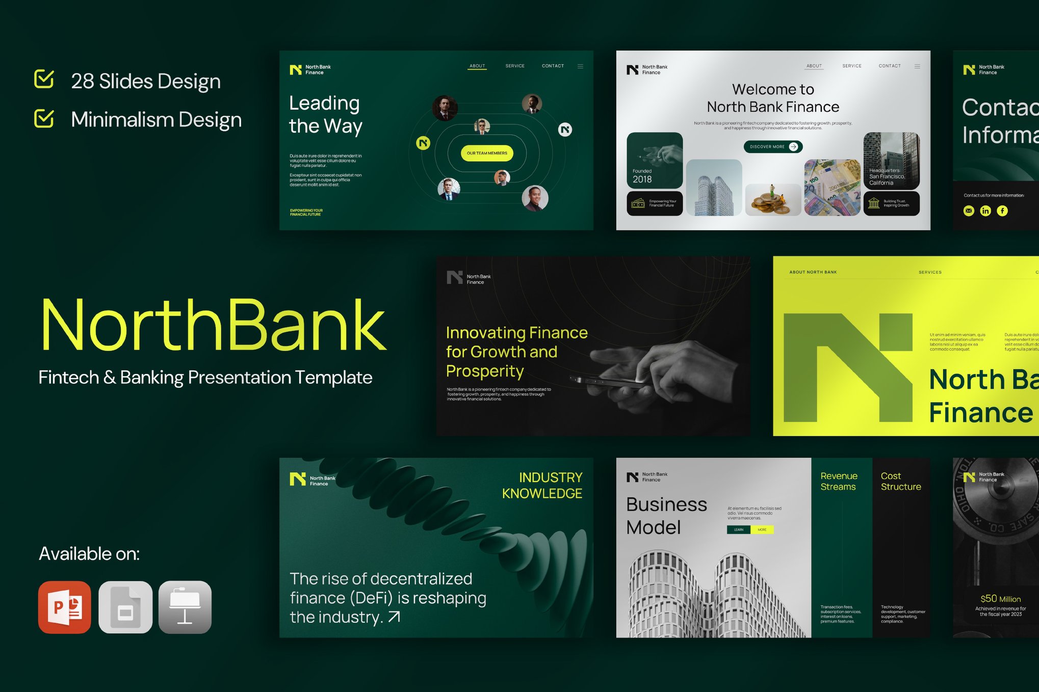 NorthBank - Modern Fintech PowerPoint Template